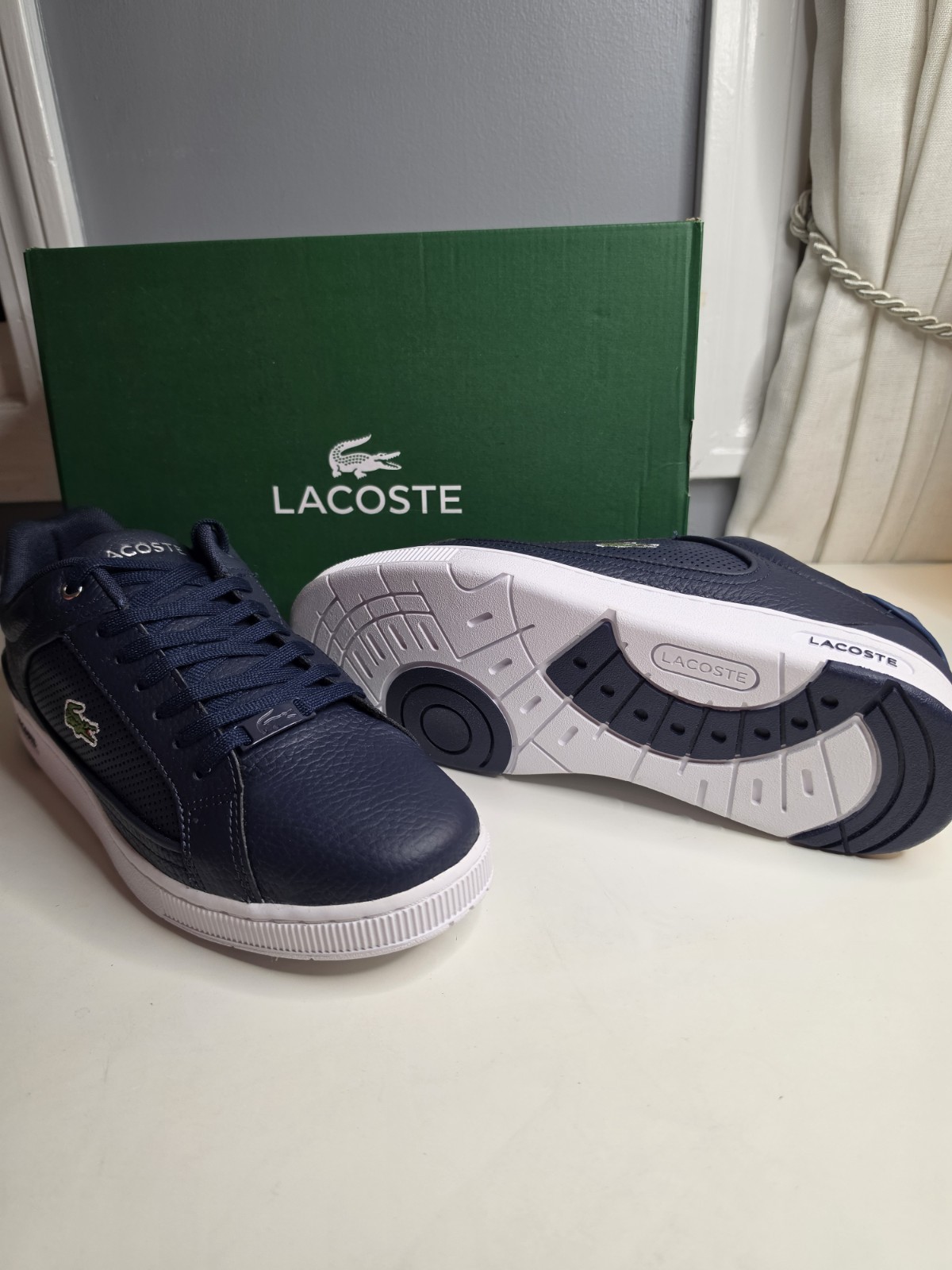 Lacoste Deviation 3.0 319 2 SMA Men’s Leather Sneakers Blue/White US 9.5