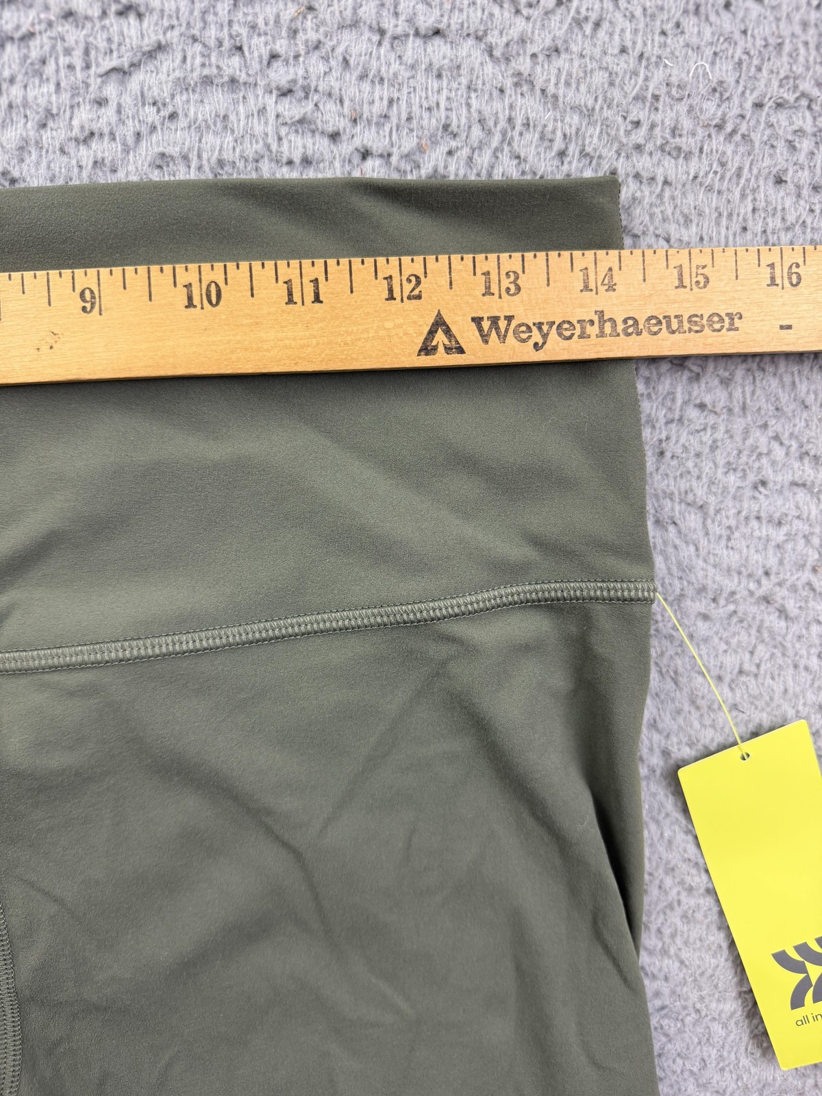 All In Motion Womens Large Green Everyday Soft Ultra High Rise Bike Shorts 8″