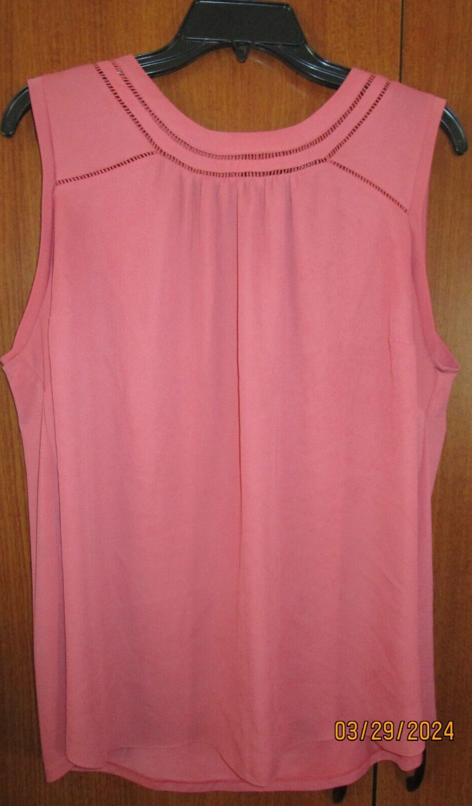 41 Hawthorn Sless Top Dusty Pink Sz 2X Polyester Spandex Bust 50 Length 27.5 in