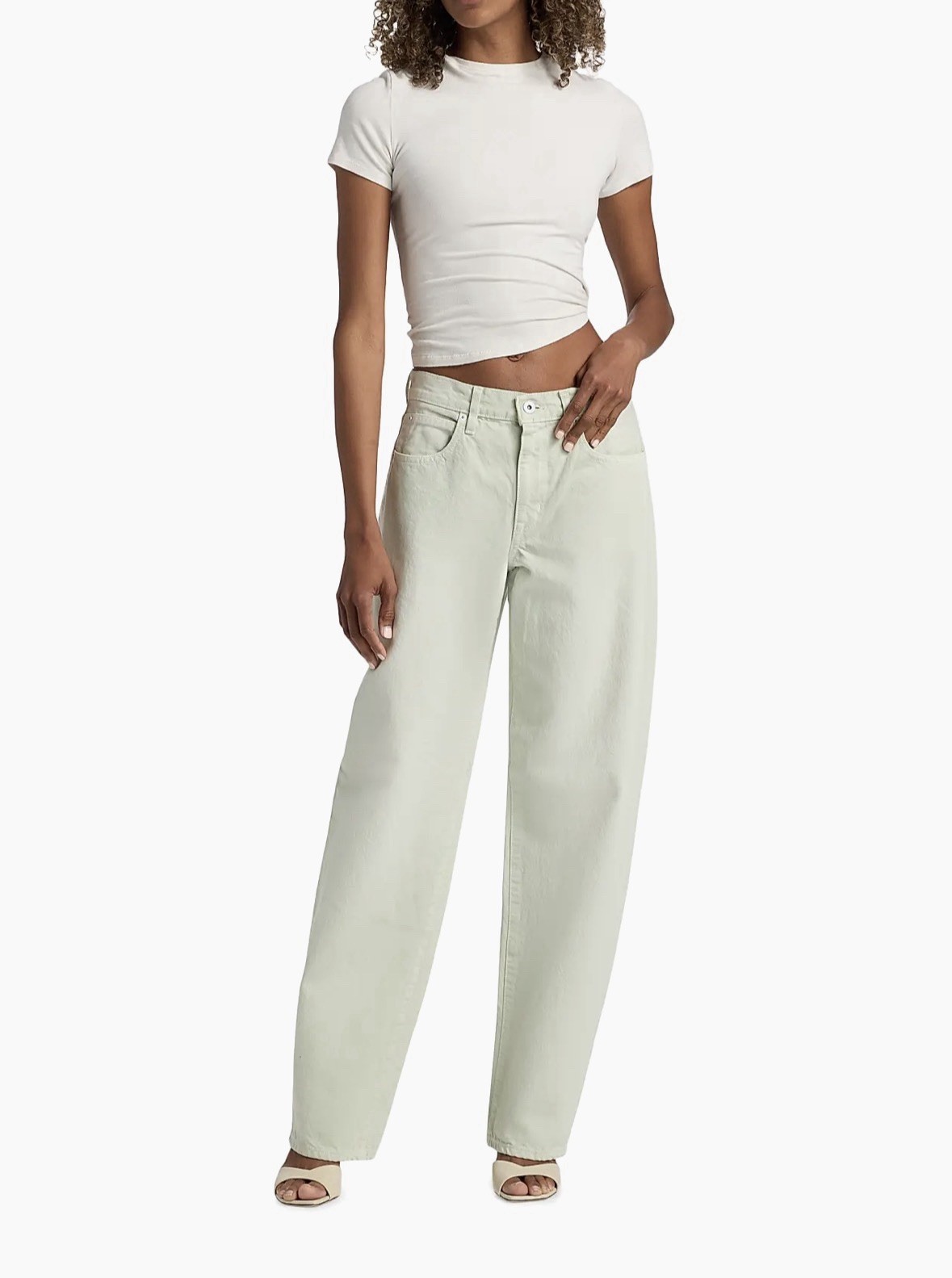 SLVRLAKE Tess Straight-Leg Jeans Size 25 Vintage Aloe NWT
