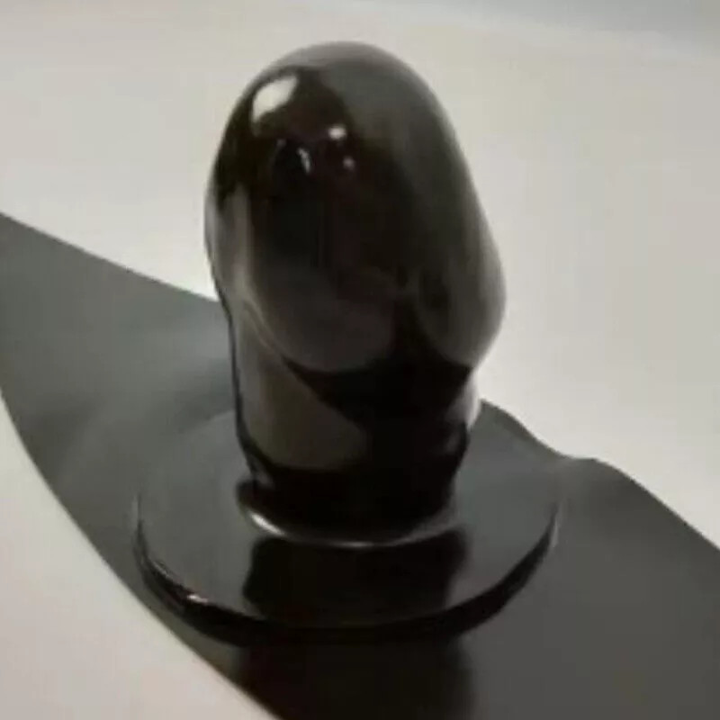 Latex Rubber Hood with Removable Eyes&Mouth Mask&Back Zipper Fetish Club Wear US