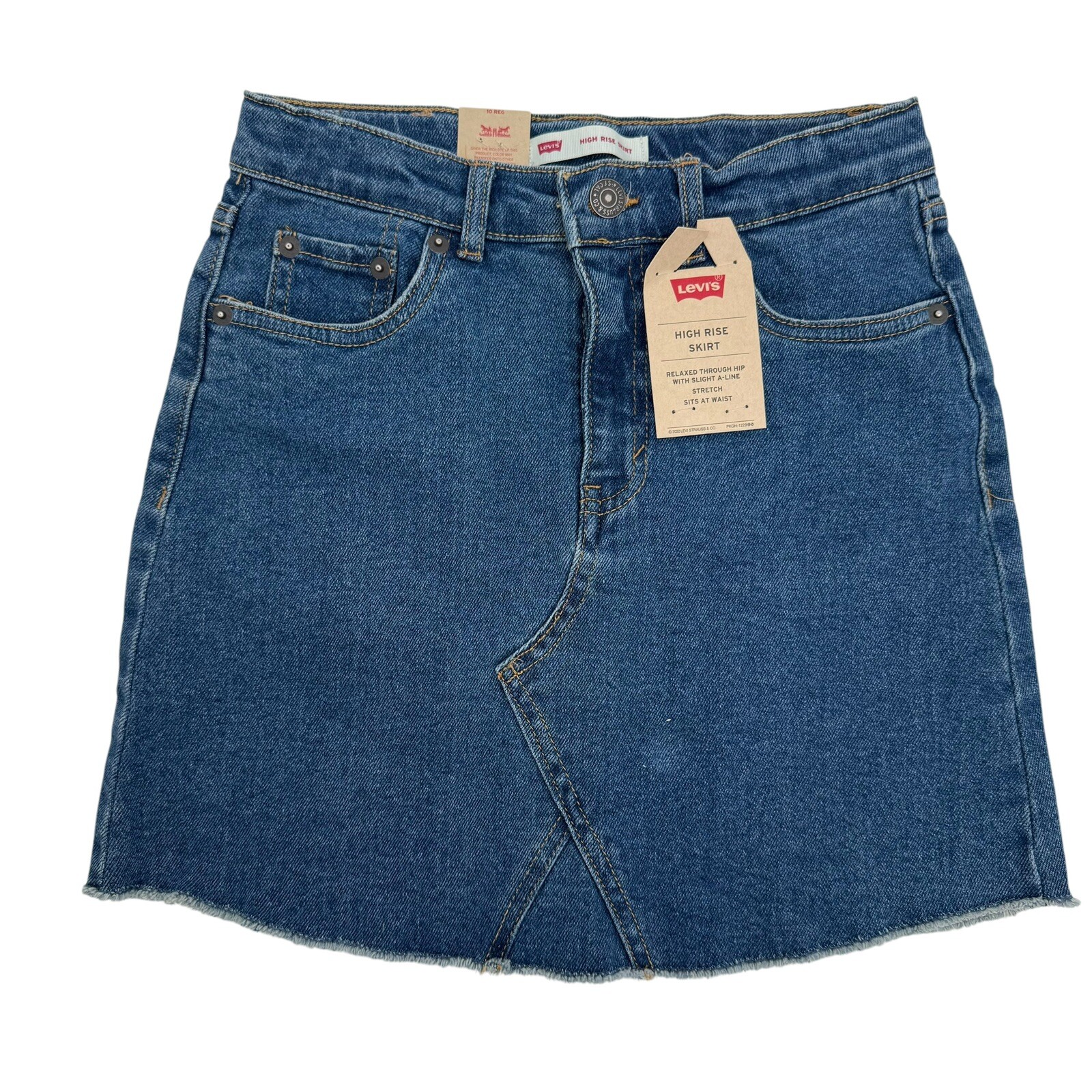 Levi’s Girls Size 10 High Rise Denim Skirt Coastal Cowgirl Festival Classic NEW