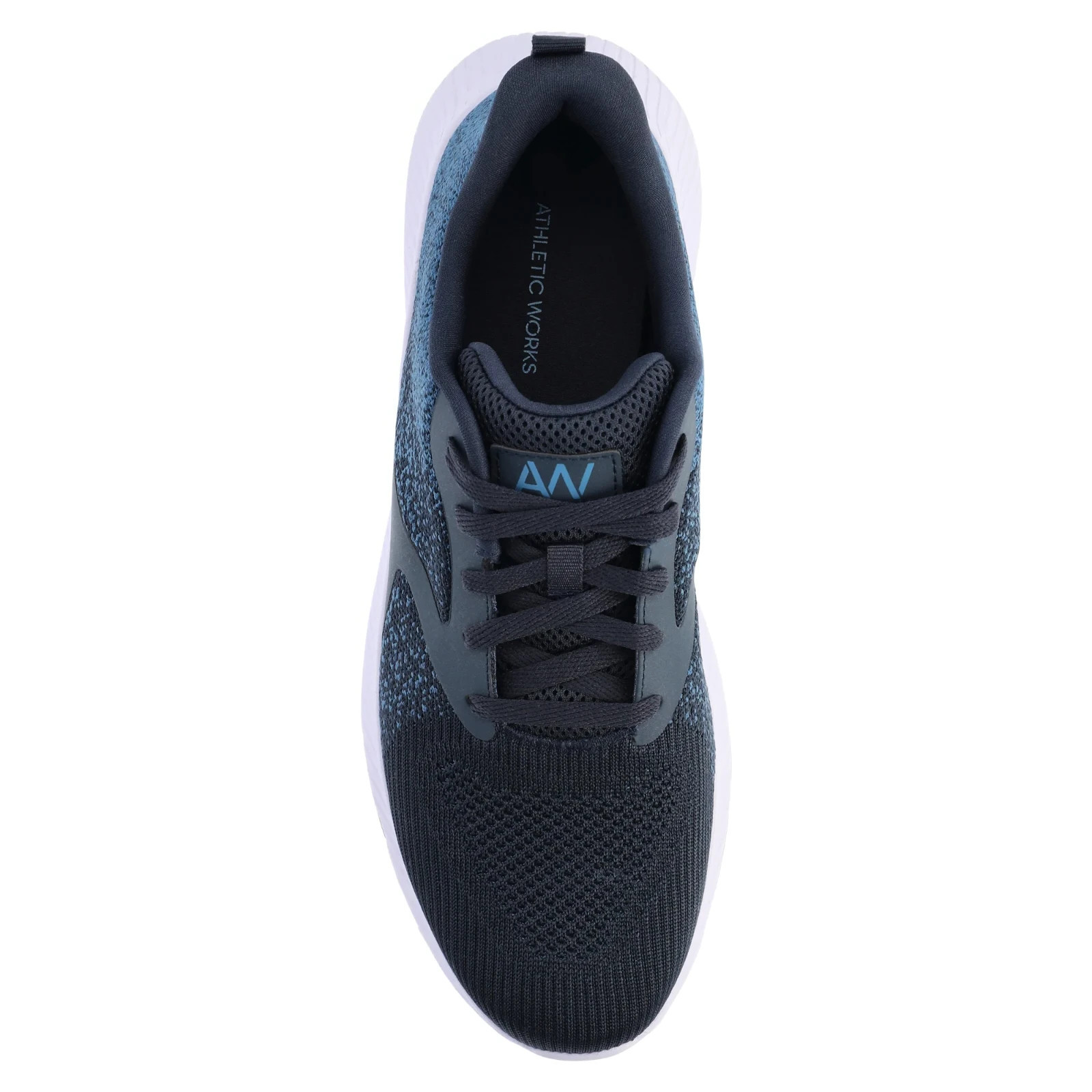 Athletic Works Men’s size 8.5 Running Memory Foam Sneakers Navy/ White