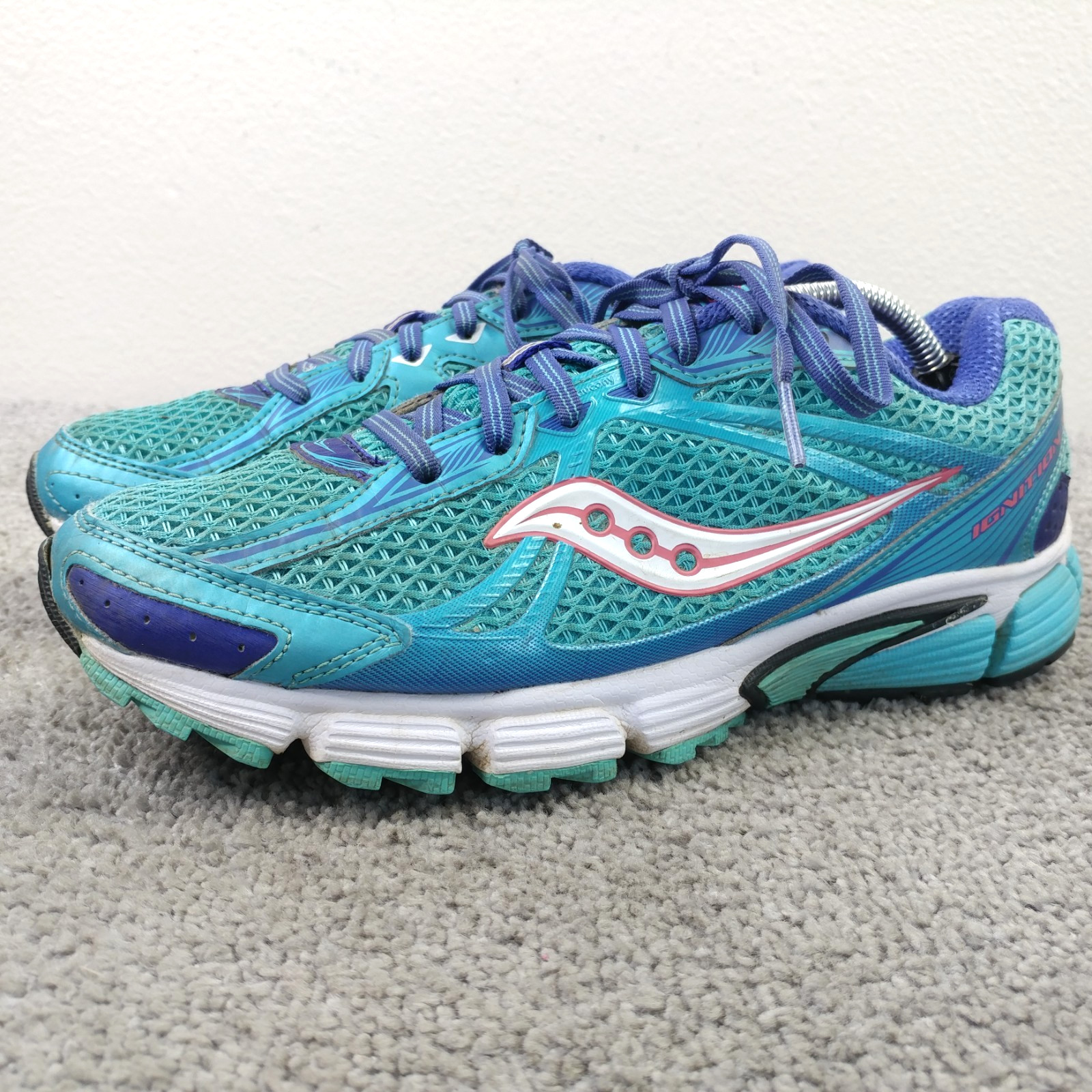 Saucony Ignition 5 Womens Size 9 Running Shoes Blue Sneakers S15202-1 Low Top