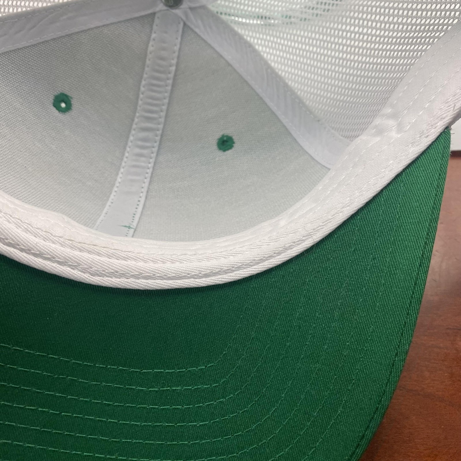 Richardson Live Oak Hat Cap Snap Back Mens One Size Green Mesh Trucker Patch
