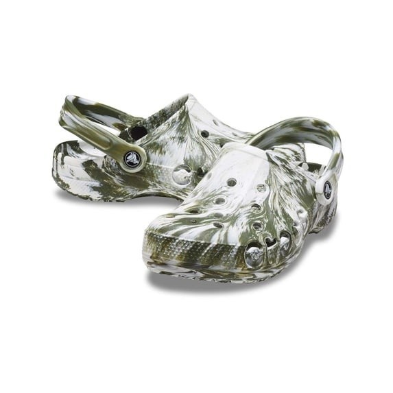 Crocs Baya Marbled Clog – Slip-On, Waterproof, Lightweight, Pivot Heel Strap