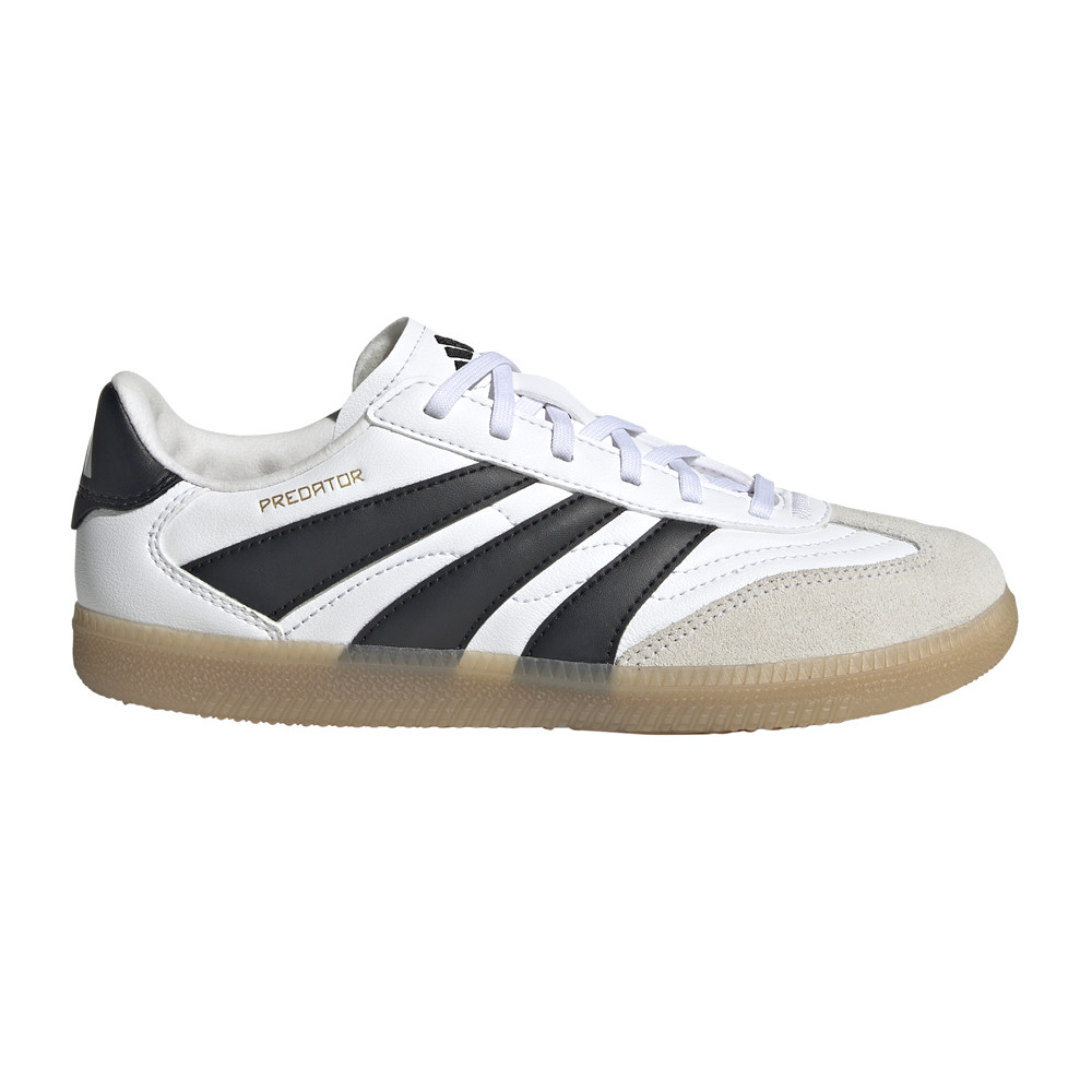 adidas Predator Freestyle Indoor Soccer Youth Boys White Sneakers Athletic Shoes