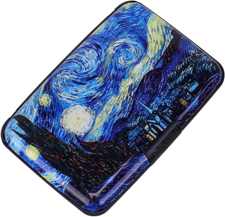 RFID Blocking Credit Cards Holder Aluminum Wallet Metal ID Case for Men Women (S