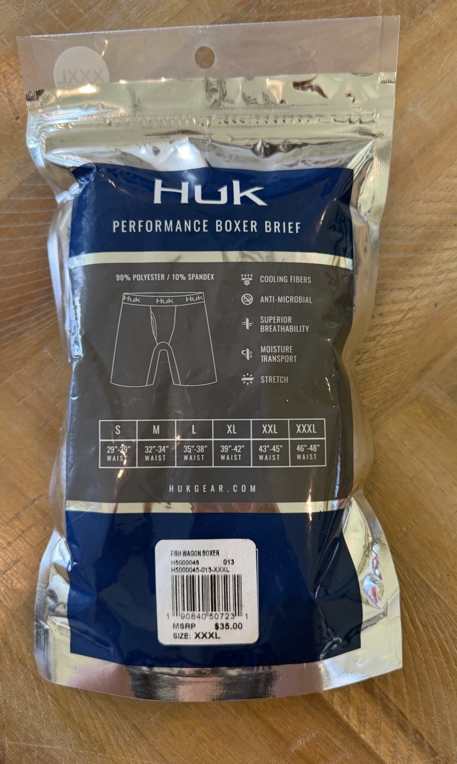 HUK Fish Wagon Boxer Brief H5000045-013 Volcanic Ash Mens Size XXXL / 3XL NWT