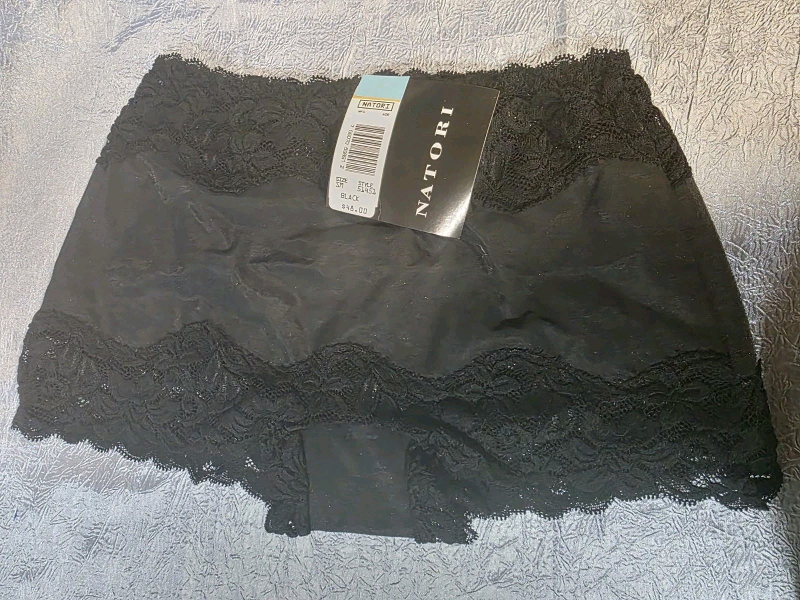 Vtg 90s Natori BOY SHORT Sz SMALL – NEW W/tags 1-Black USA Made