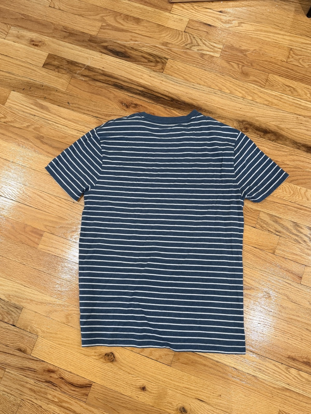 J.Crew Slim Fit Pocket Tee L Navy White Stripe Crewneck Authentic Cotton