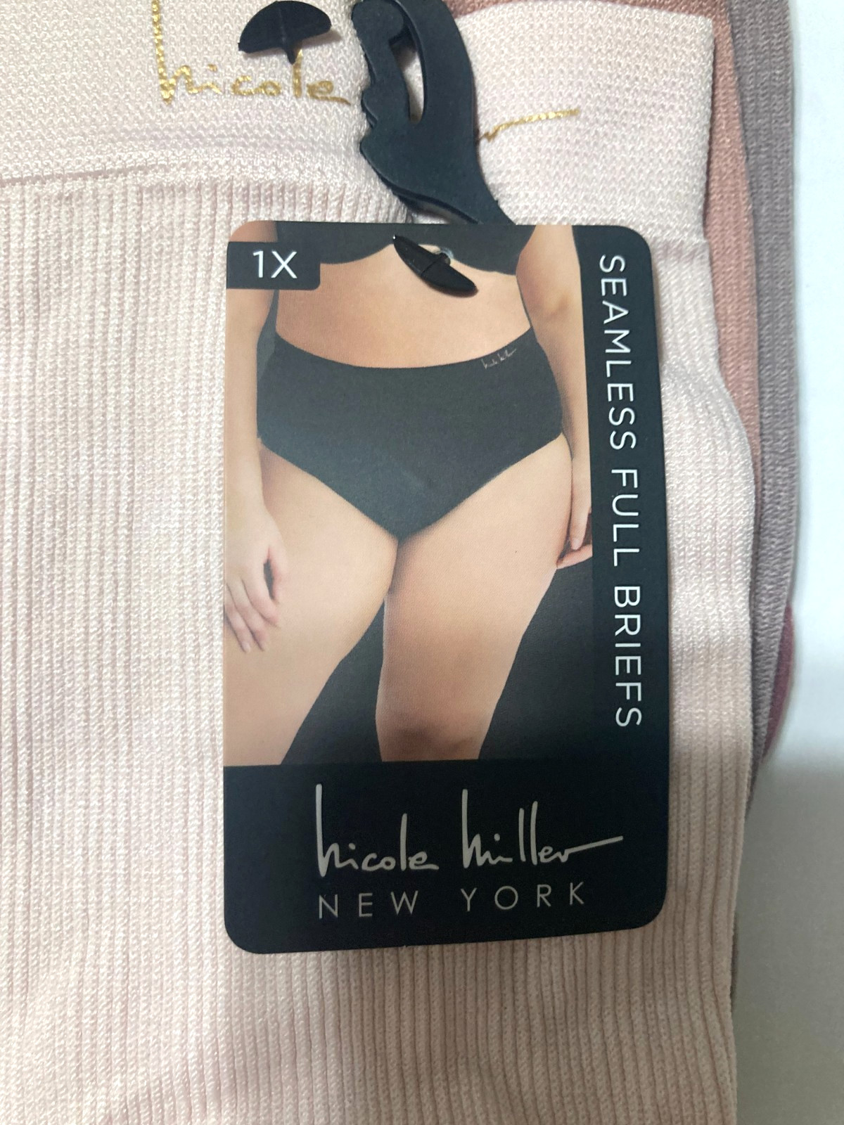 NEW – Nicole Miller seamless full briefs size 1X -5 pack – four way stretch