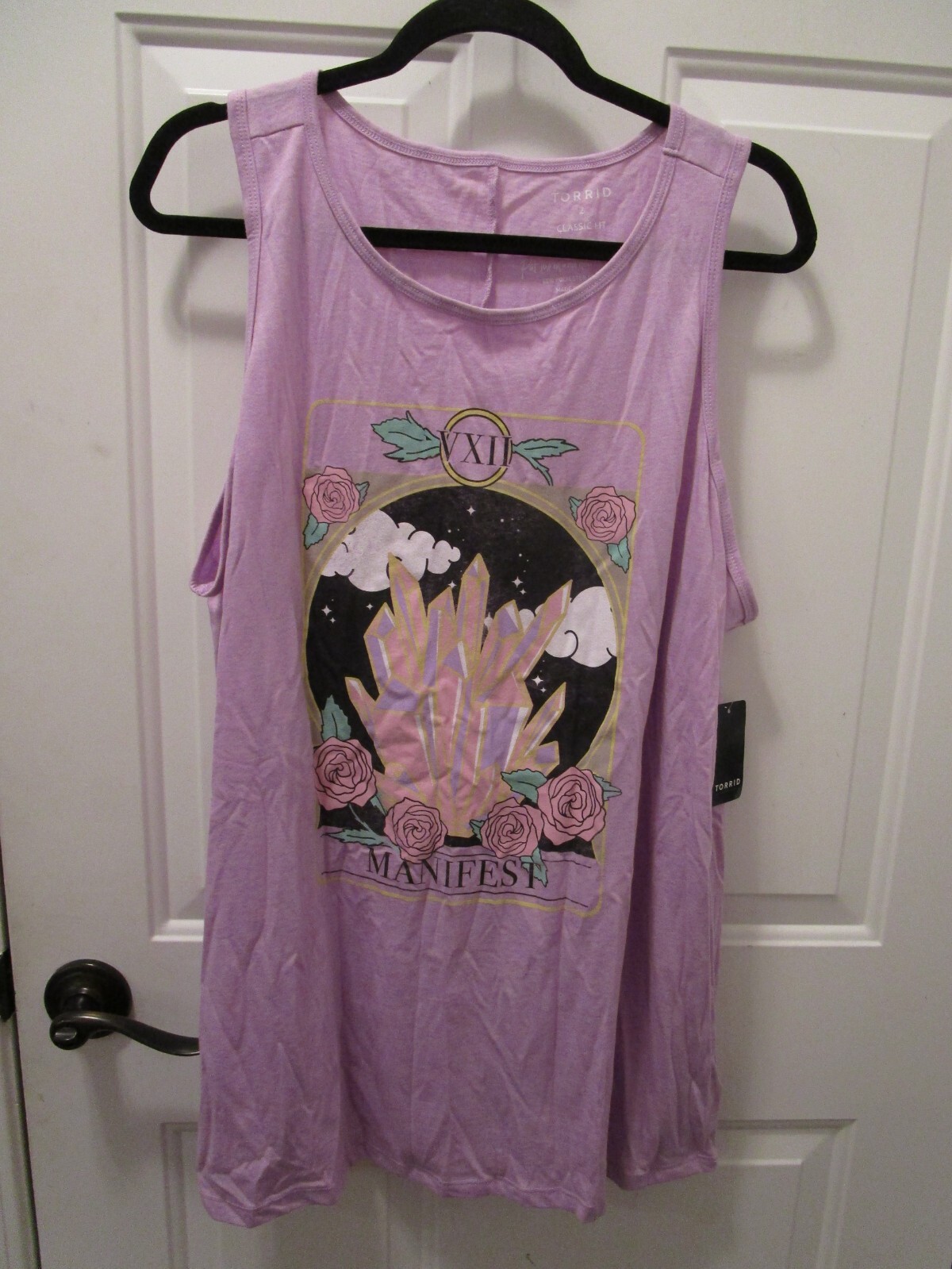 TORRID PURPLE CRYSTAL MANIFEST EVERYDAY CLASSIC FIT TANK TOP NEW