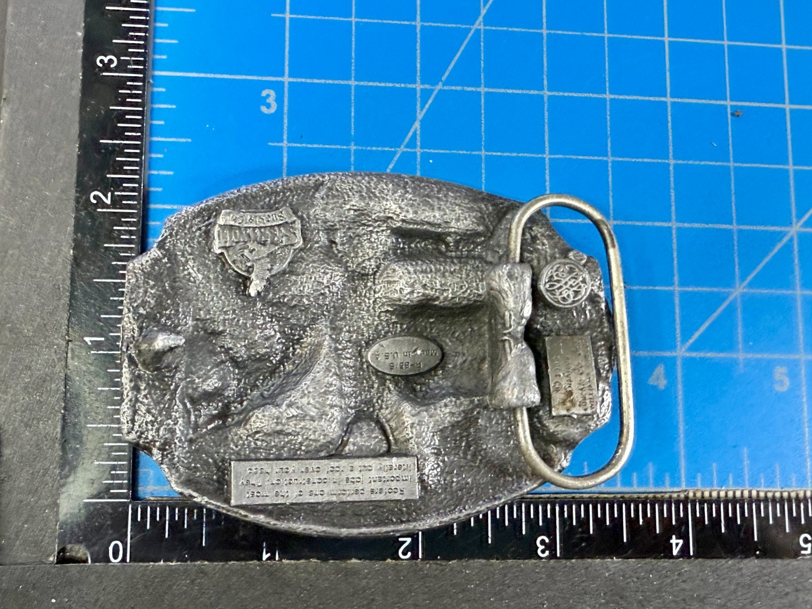 Roofer Roof Construction Worker Ladder Hammer Tools 80’s Siskiyou Belt Buckle