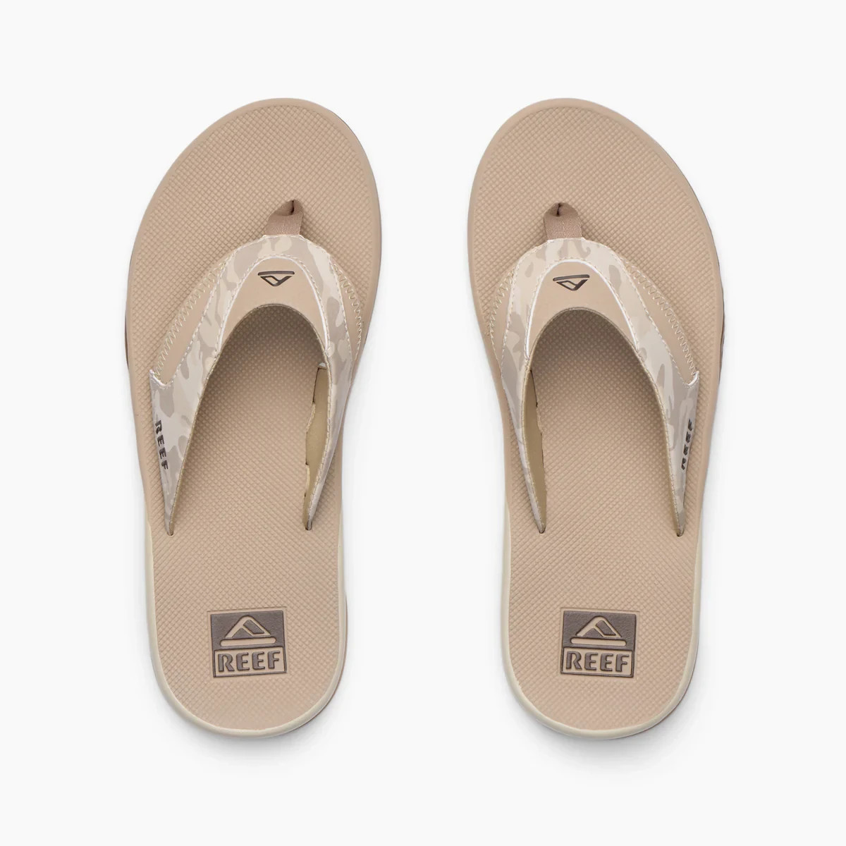 Man Reef Fanning High Arch Support Flip Flop Sandal CJ7610 Sand Camo Brand New