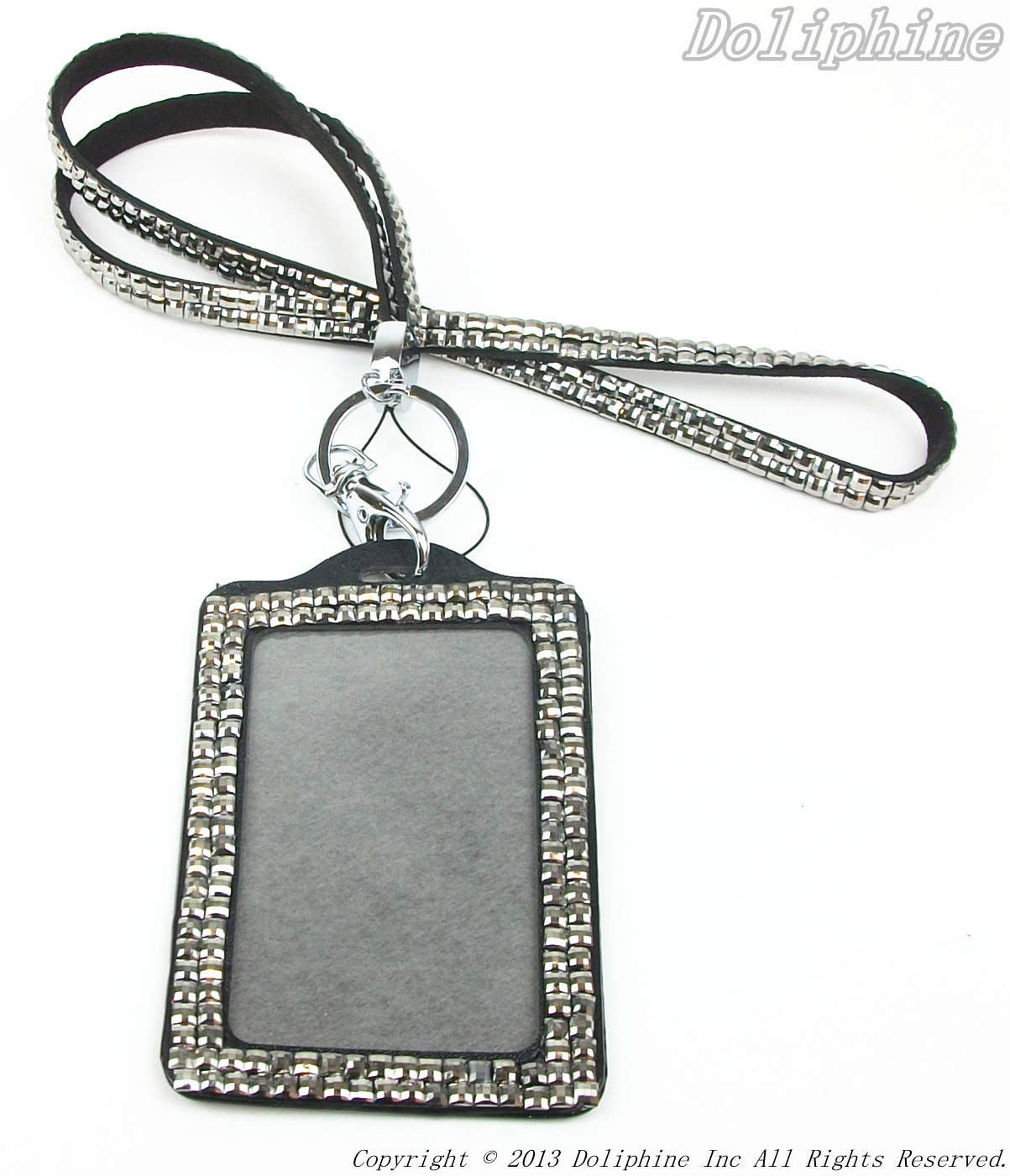 Wholesale Multi-Colored Rhinestone Neck Bling LANYARD with Vertical ID Badge