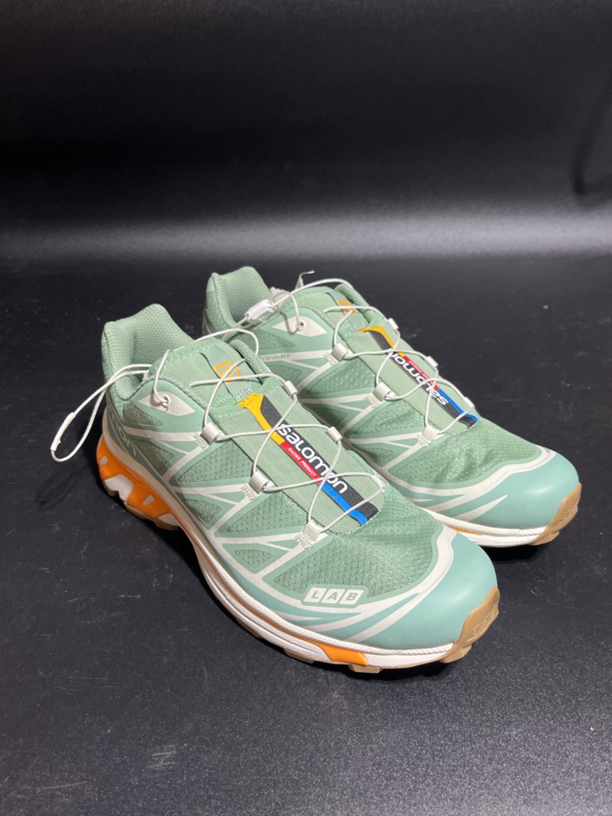Size 10.5 – Salomon Xt-6 Granite Green Aquifer Blazing Orange