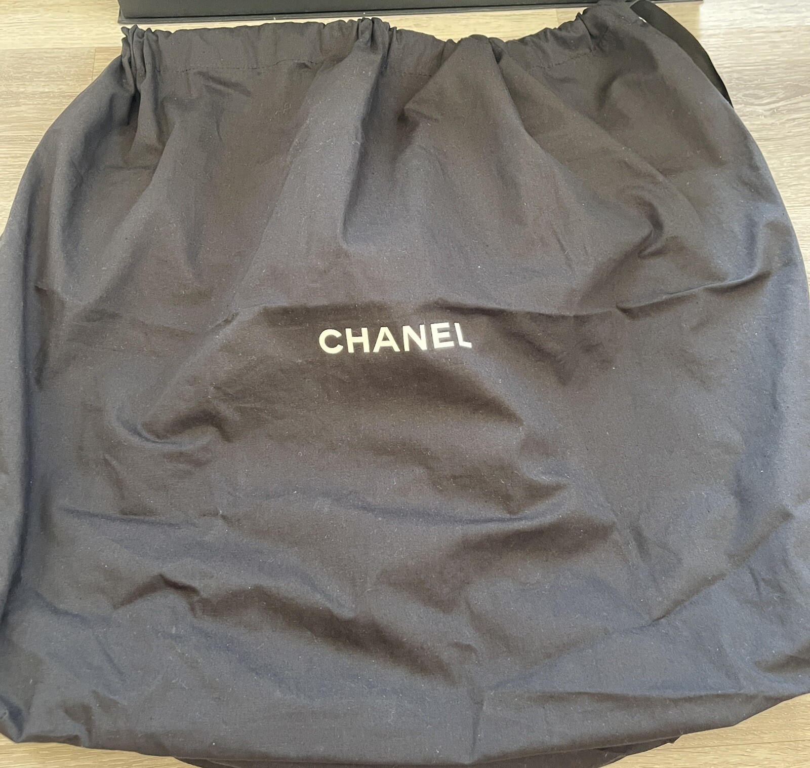 CHANEL Deauville Large Denim Tote Bag Navy Blue, Orange