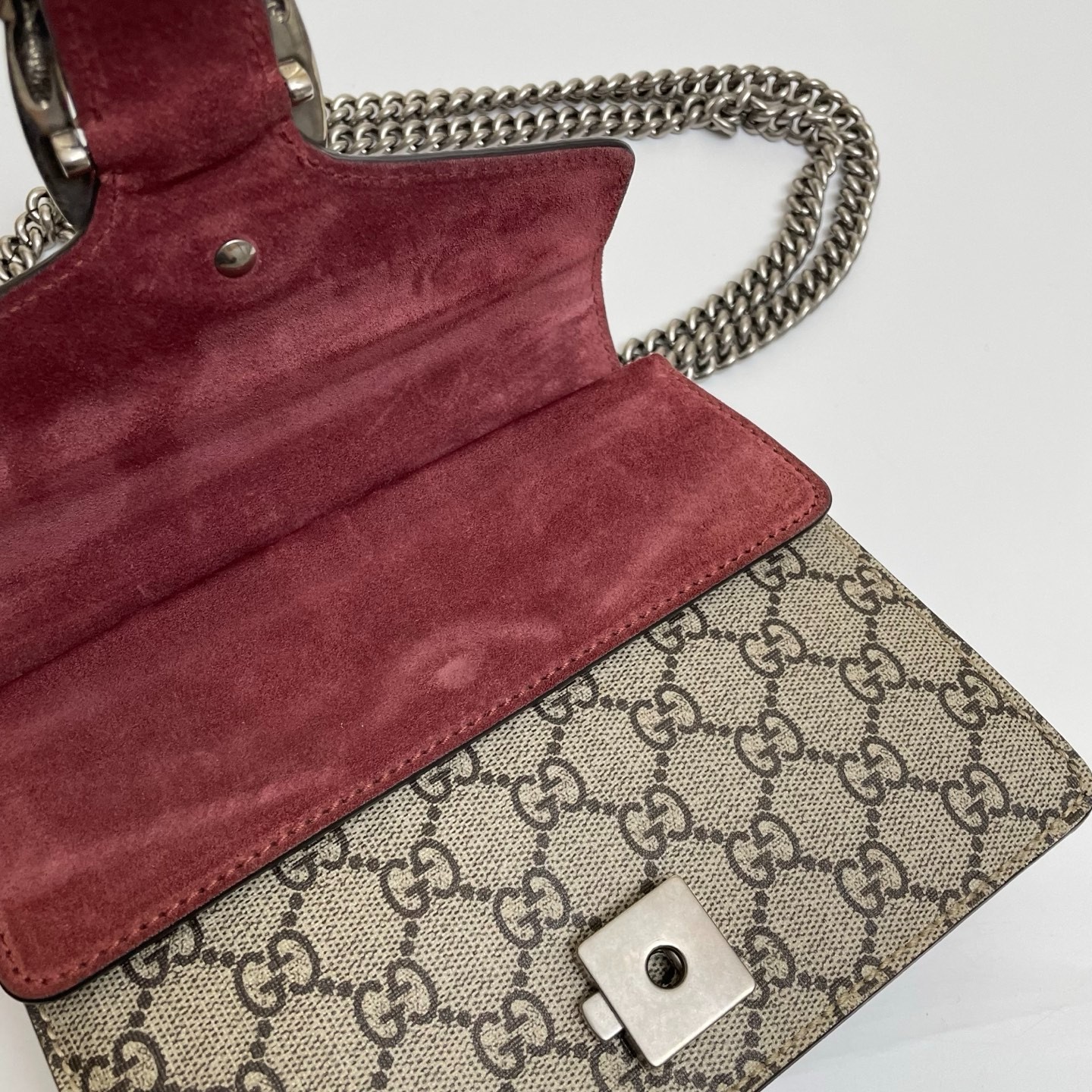 Gucci Dionysus Small GG Supreme Blooms Print Silver Hardware Crossbody Bag