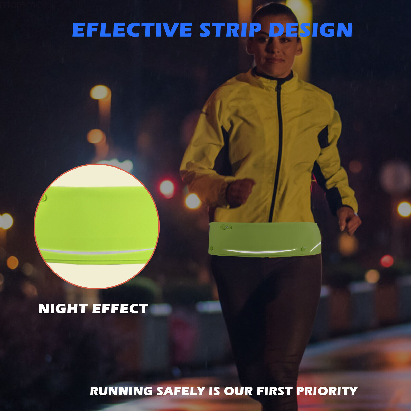 Running Belt, Adjustable Runner Waist Pack with Phone Holder for Fitness Jogging