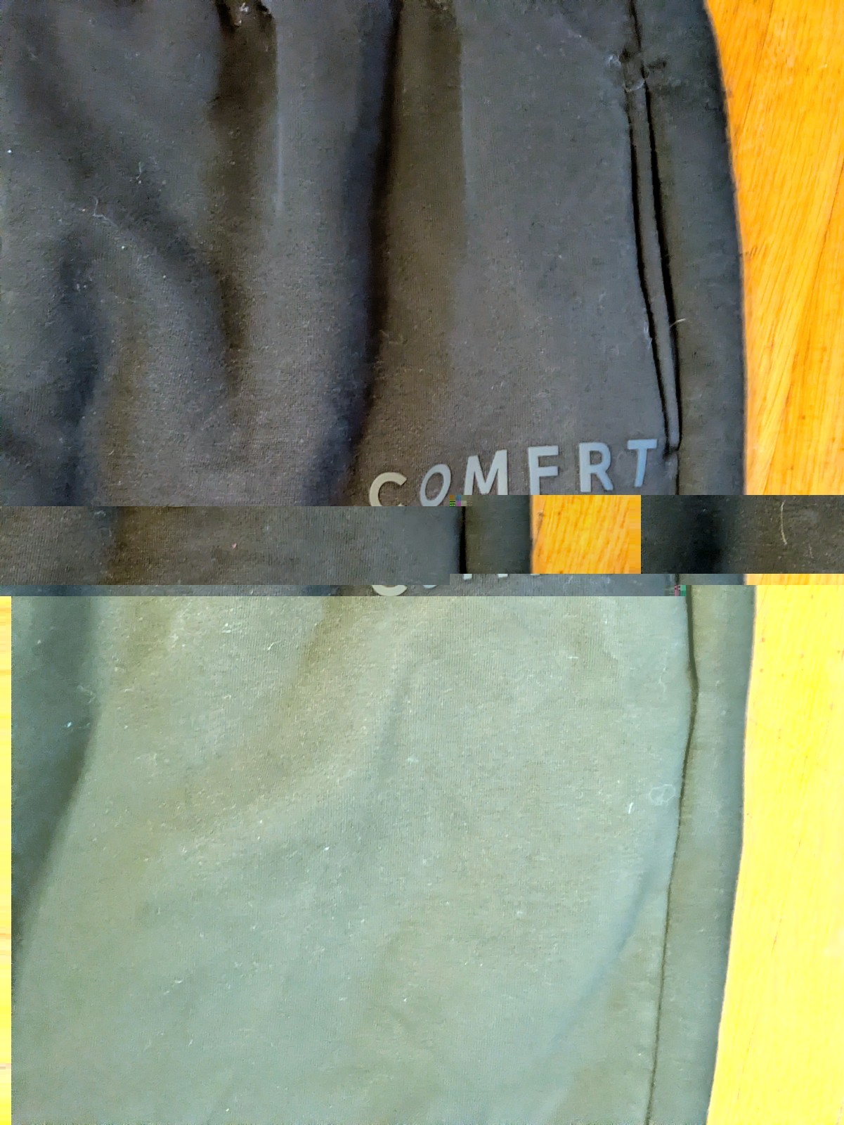 Comfrt Men’s Black Fleece Jogger Pants XL Elastic Waist Pockets Pull On