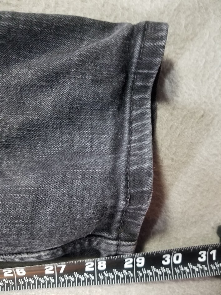 Levis 512 Jeans Men 36×29 Black Slim Tapered Fade Stretch Denim Dark Stonewash