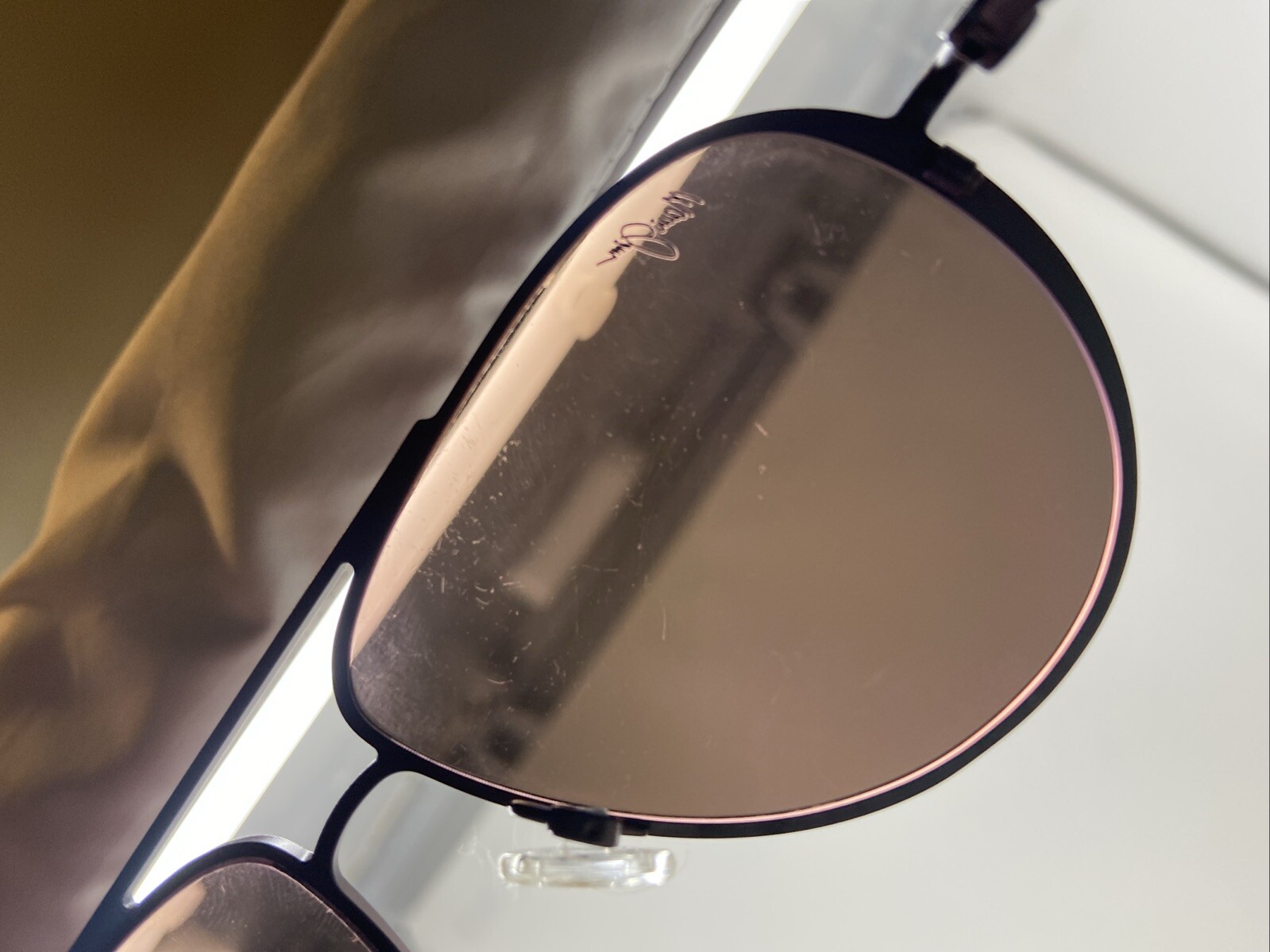 MAUI JIM SHALLOWS MJ543-07M MATTE BURGUNDY W/ PINK MIRROR LENS 59/12/145 UL30
