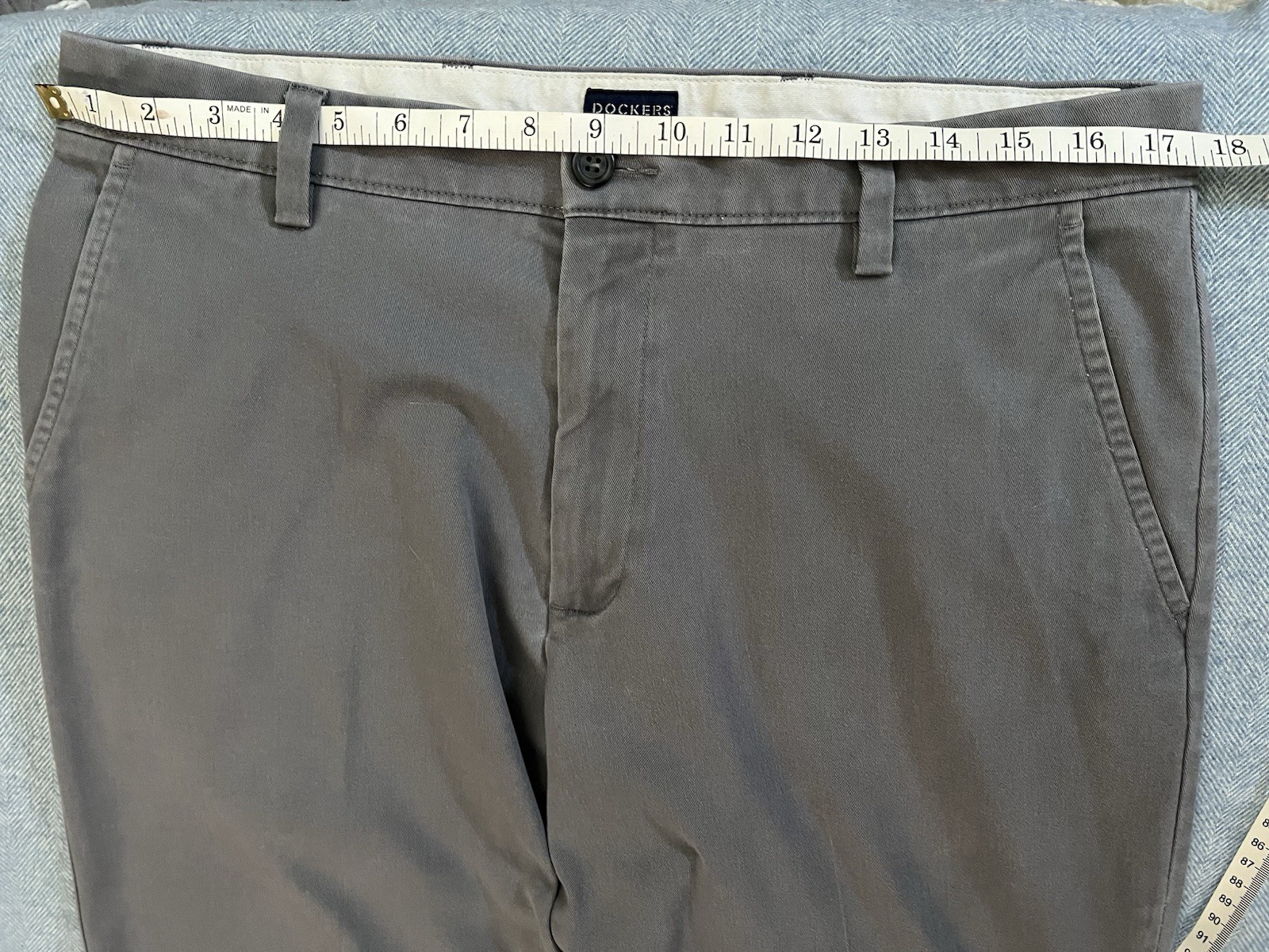Dockers Men’s Classic Fit Tall Easy Gray Pants Straight Leg 34 x 35/36