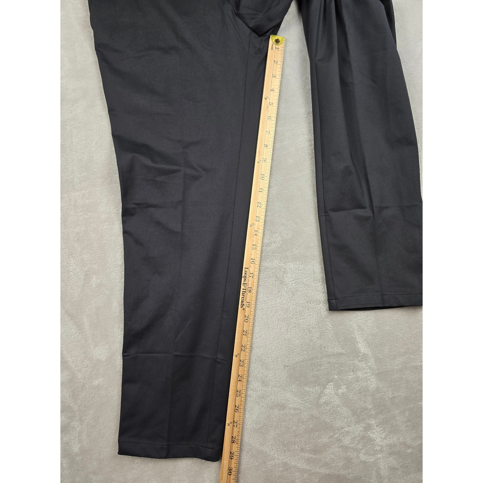 Kenneth Cole Reaction Performance Dress Pants Men 34×30 Black Techni-Cole Modern