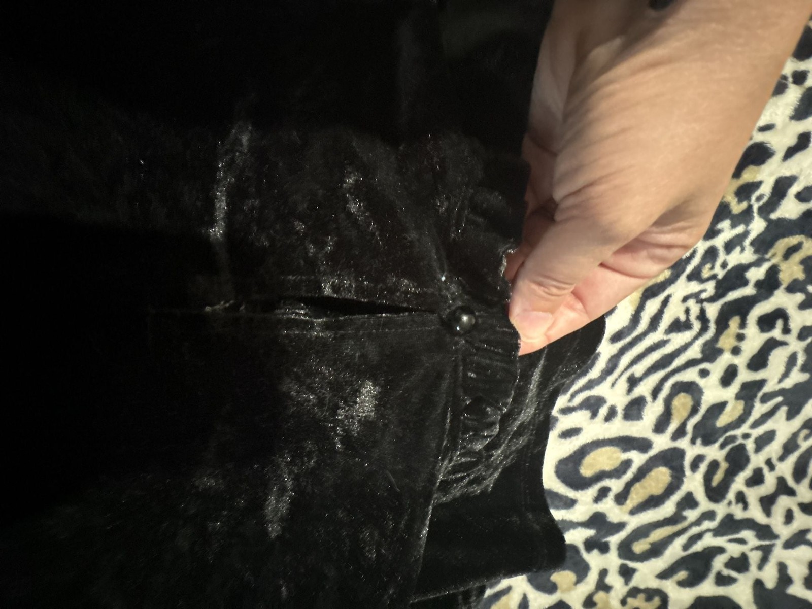 Altar’d State Black Velvet Embroidered Sleeveless Top