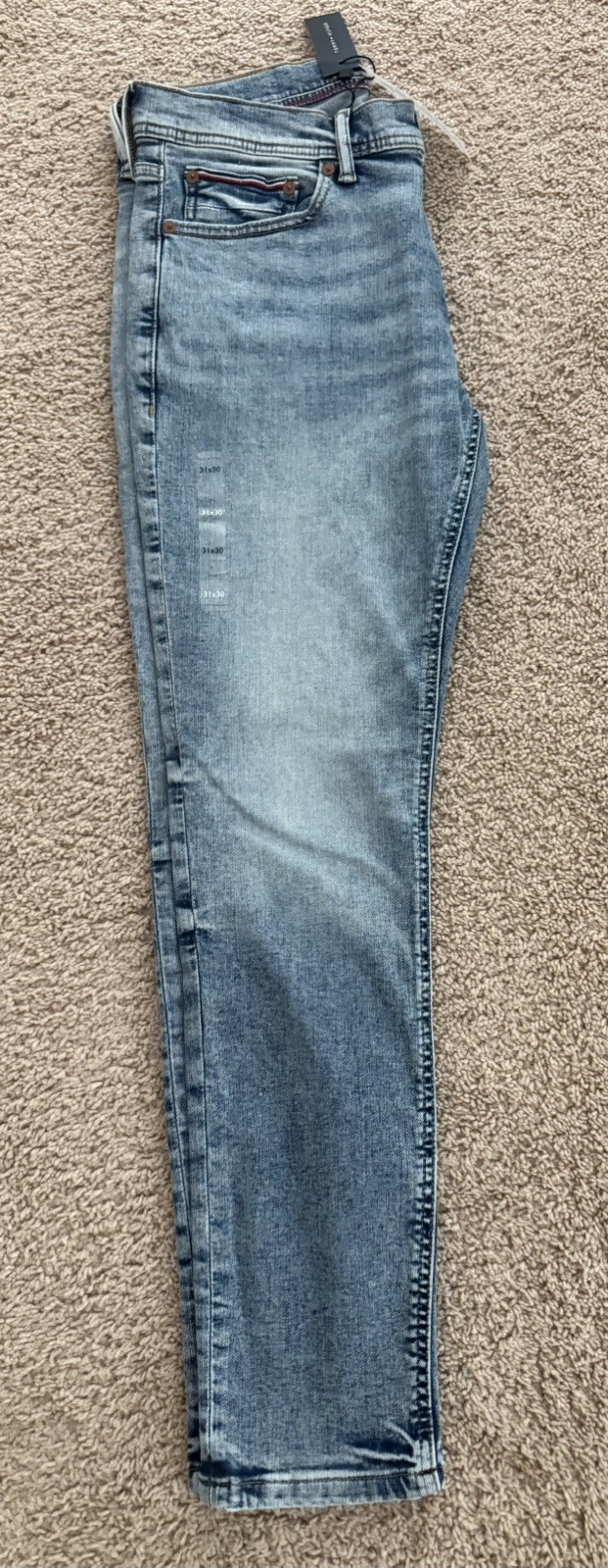 Tommy Hilfiger Men’s THFLEX High Stretch Skinny Jeans 31×30 Blue NEW