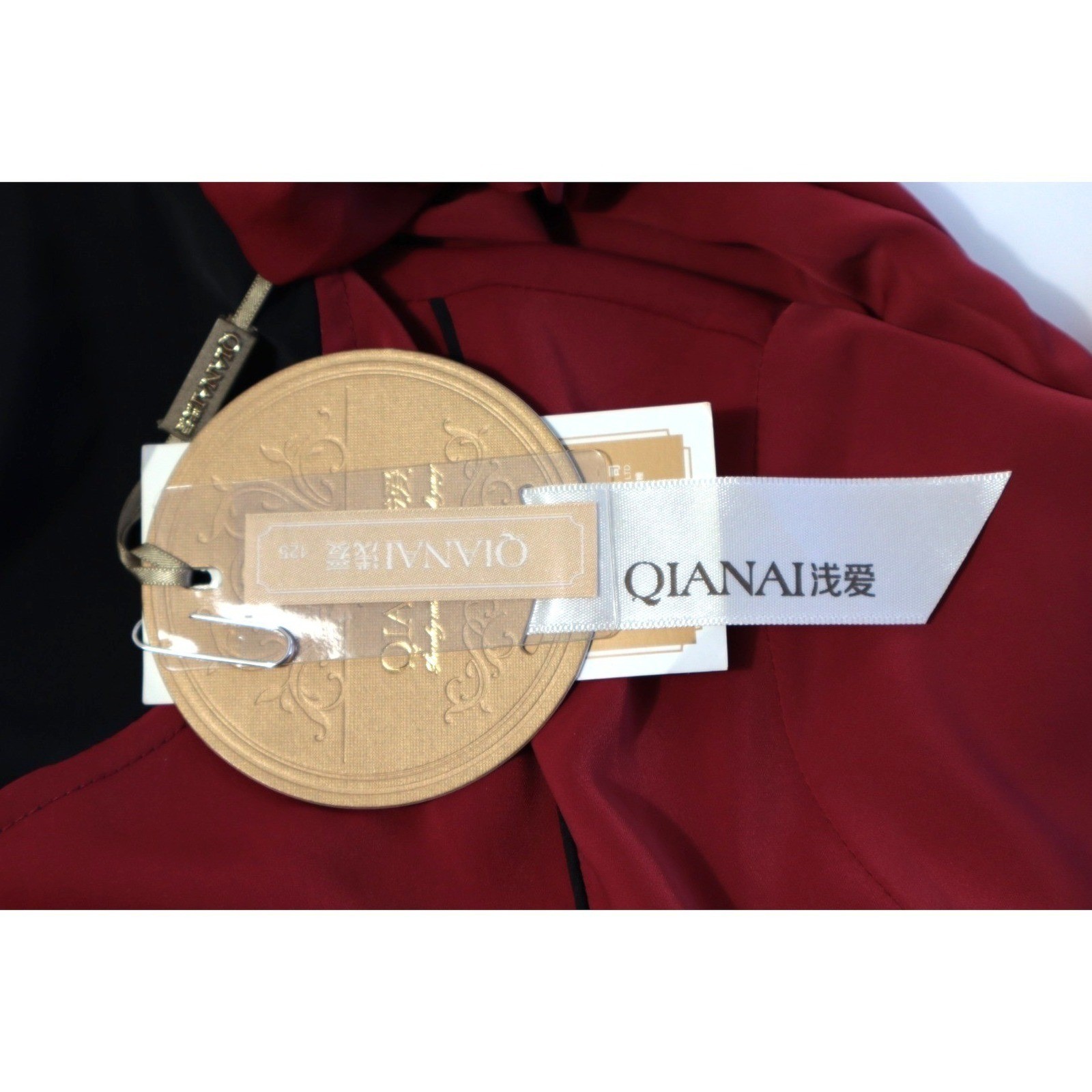 Women Silk Blend Hooded Blouse Burgundy Red Black Piping Short Sleeve Top 4XL