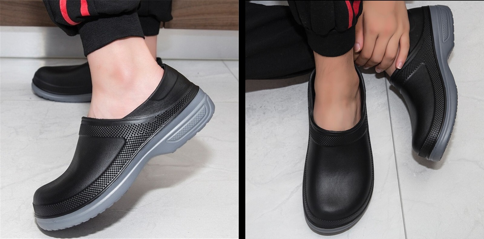 Chef Shoes Kitchen Unisex Non-slip Oil-resistant Waterproof Leather Plus Size