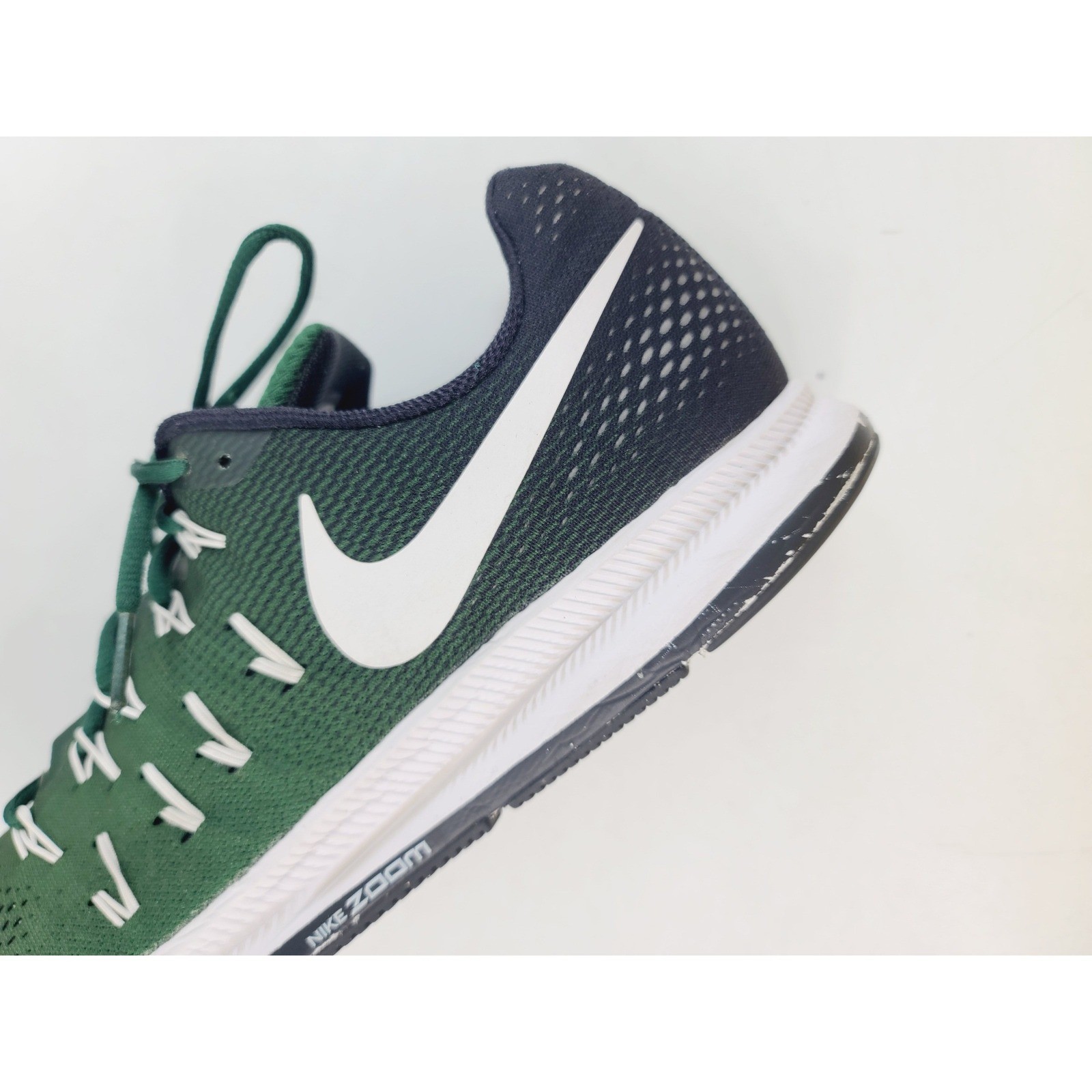 Nike, Mesh/Synthetic/Rubber Running Athletic Shoes, Men, Size 14, Green/Black.
