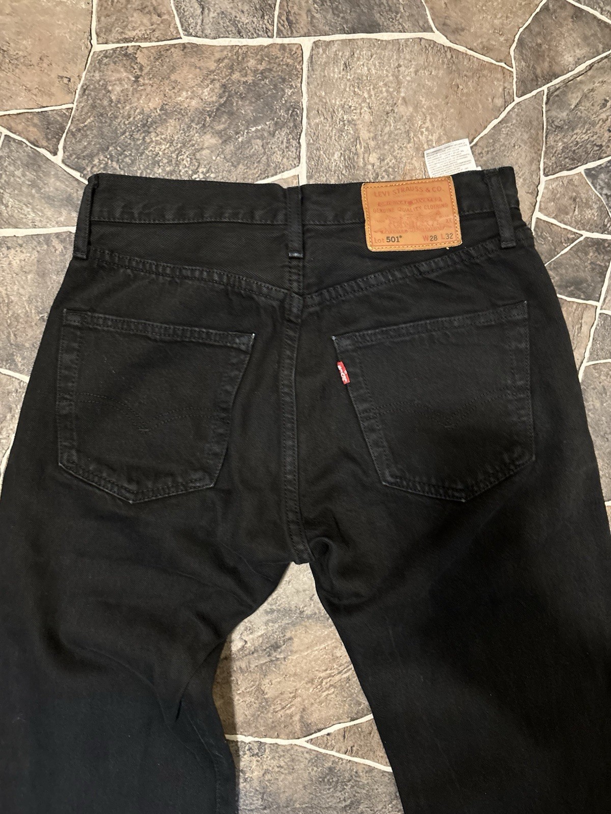 Levi’s Premium 501 Original Button Fly Jeans Men’s 28×32 Black Denim Excellent