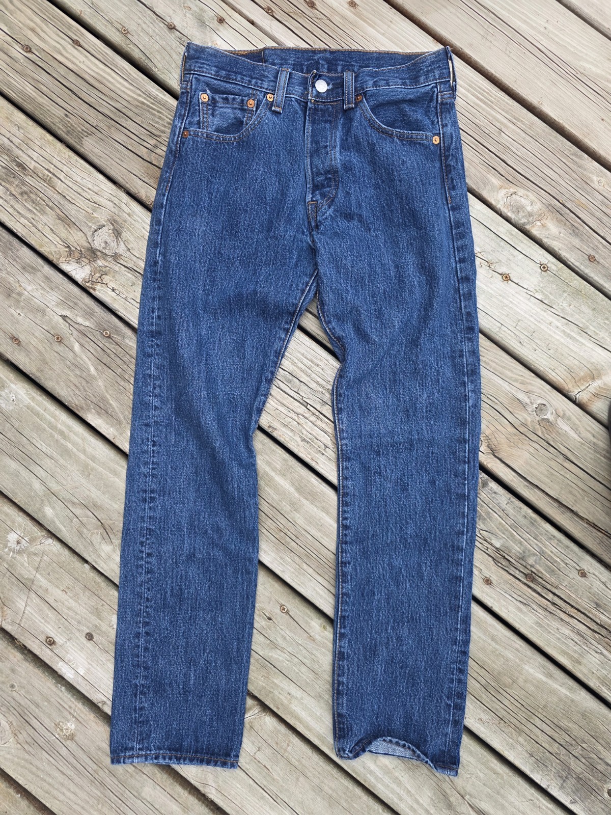 Levi’s 501 Original Classic Fit Straight Leg Men’s Jeans 28×30 Dark Stonewash