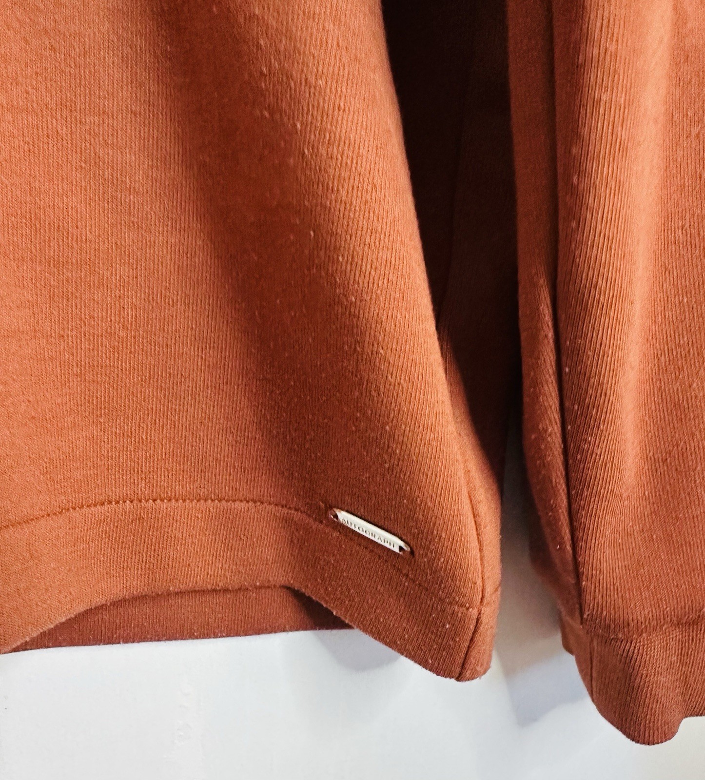 M&S Autograph Men’s Rust Orange Reg Fit Quarter Zip Size 2XL – 44-46” VGC