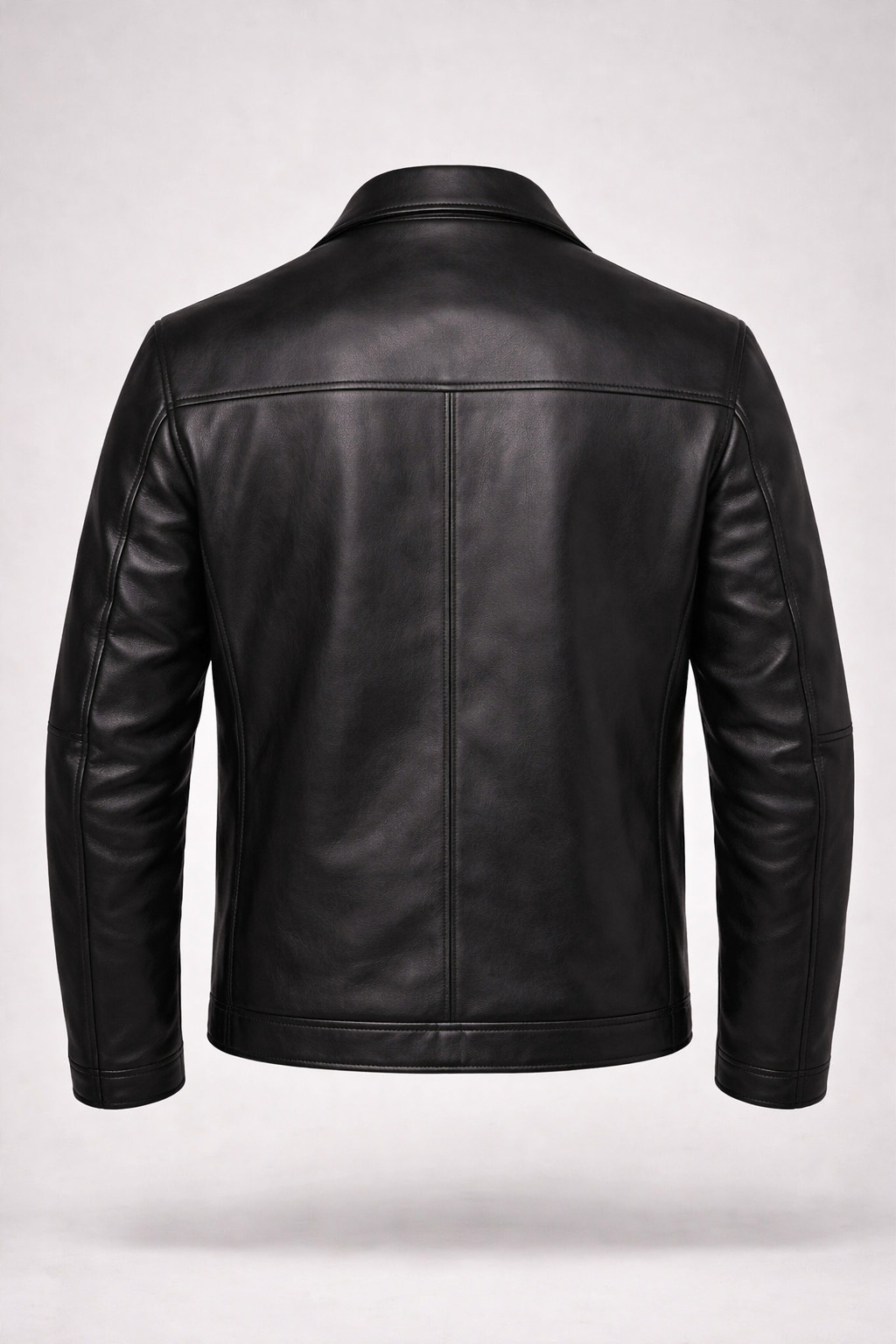 Men’s Black Genuine Cafe Racer Leather Jacket – Slim fit Biker Style Coat