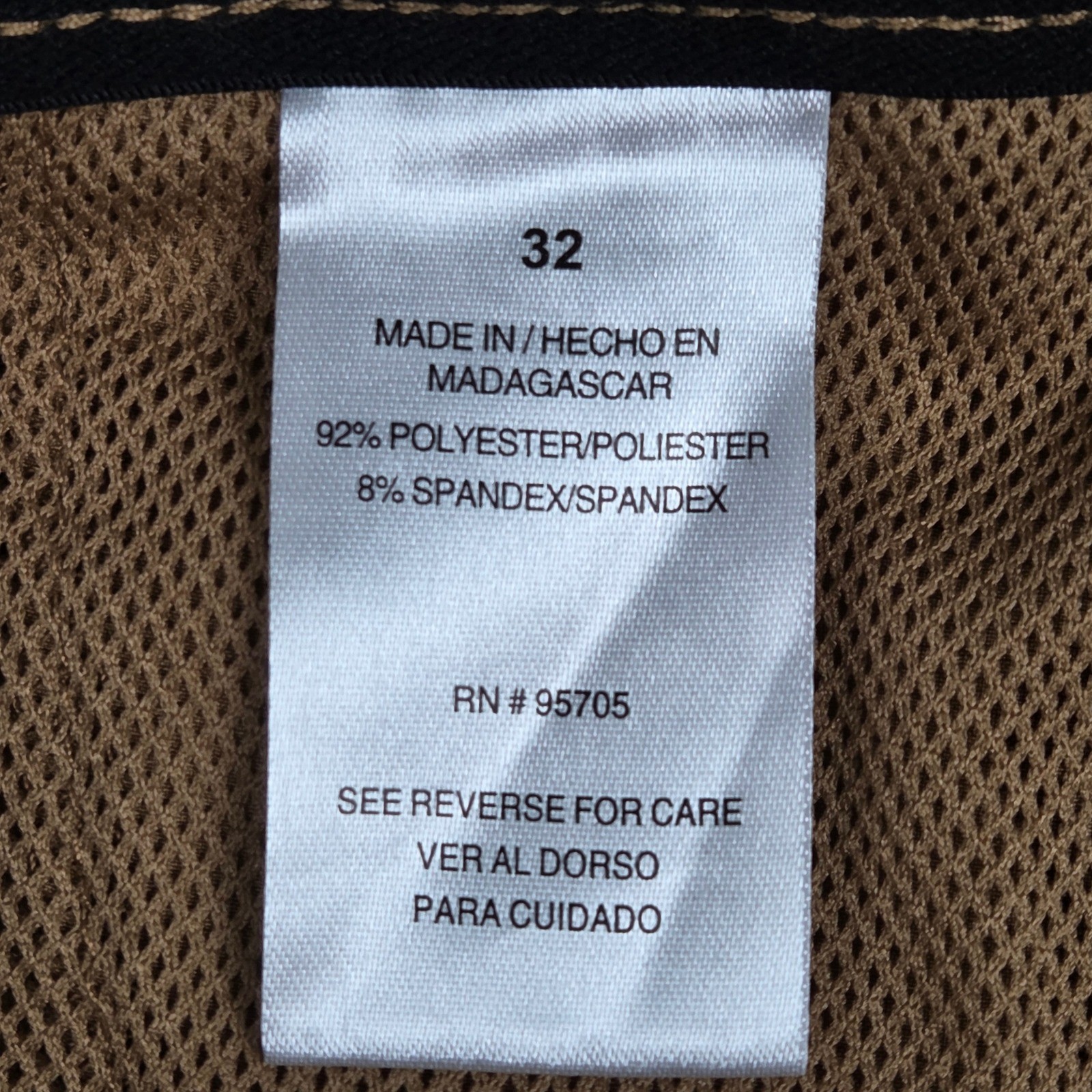 Iron Co Mens Hybrid Cargo Shorts Brown Stretch Quick Dry Hiking Size 32 26843