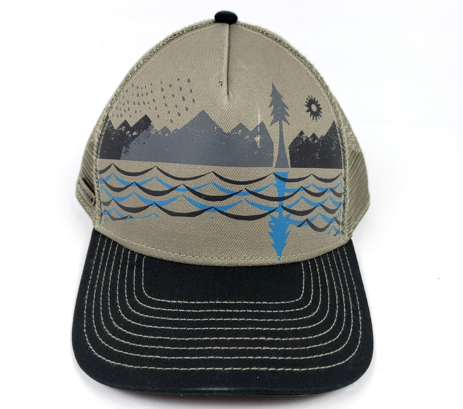 Pistil Glacier Adult Mens One Size Black Gray Outdoor Snapback Trucker Cap Hat