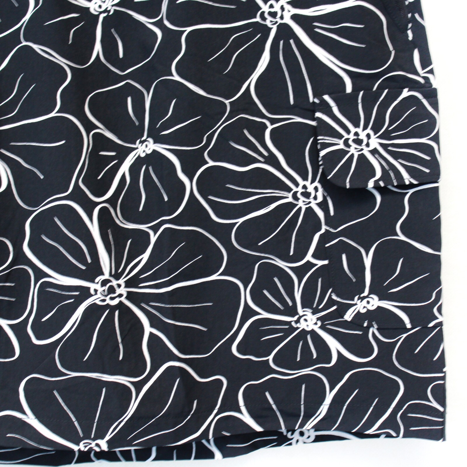 TALBOTS Plus Black Floral Pockets Mini golf tennis paddle ball Skort Petite 2X