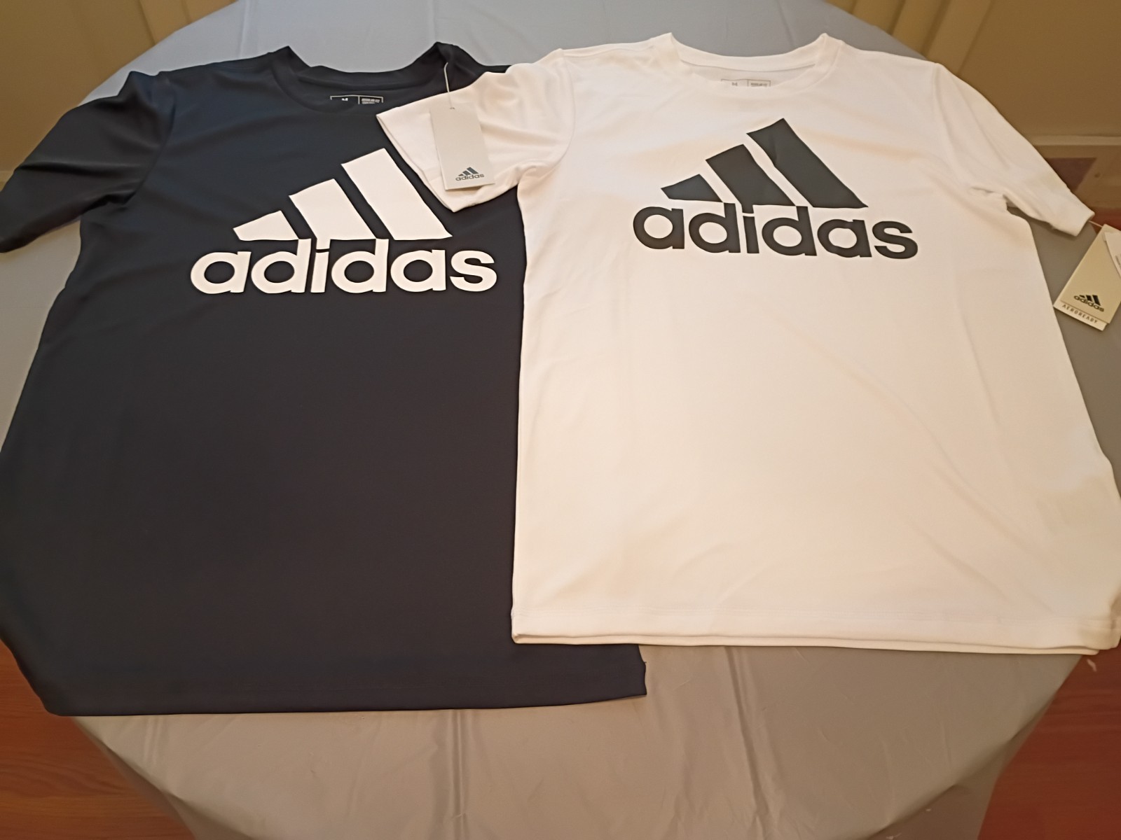 Adidas Boys AEROREADY Moisture-Wicking T-Shirts Black & White Bundle M 10/12