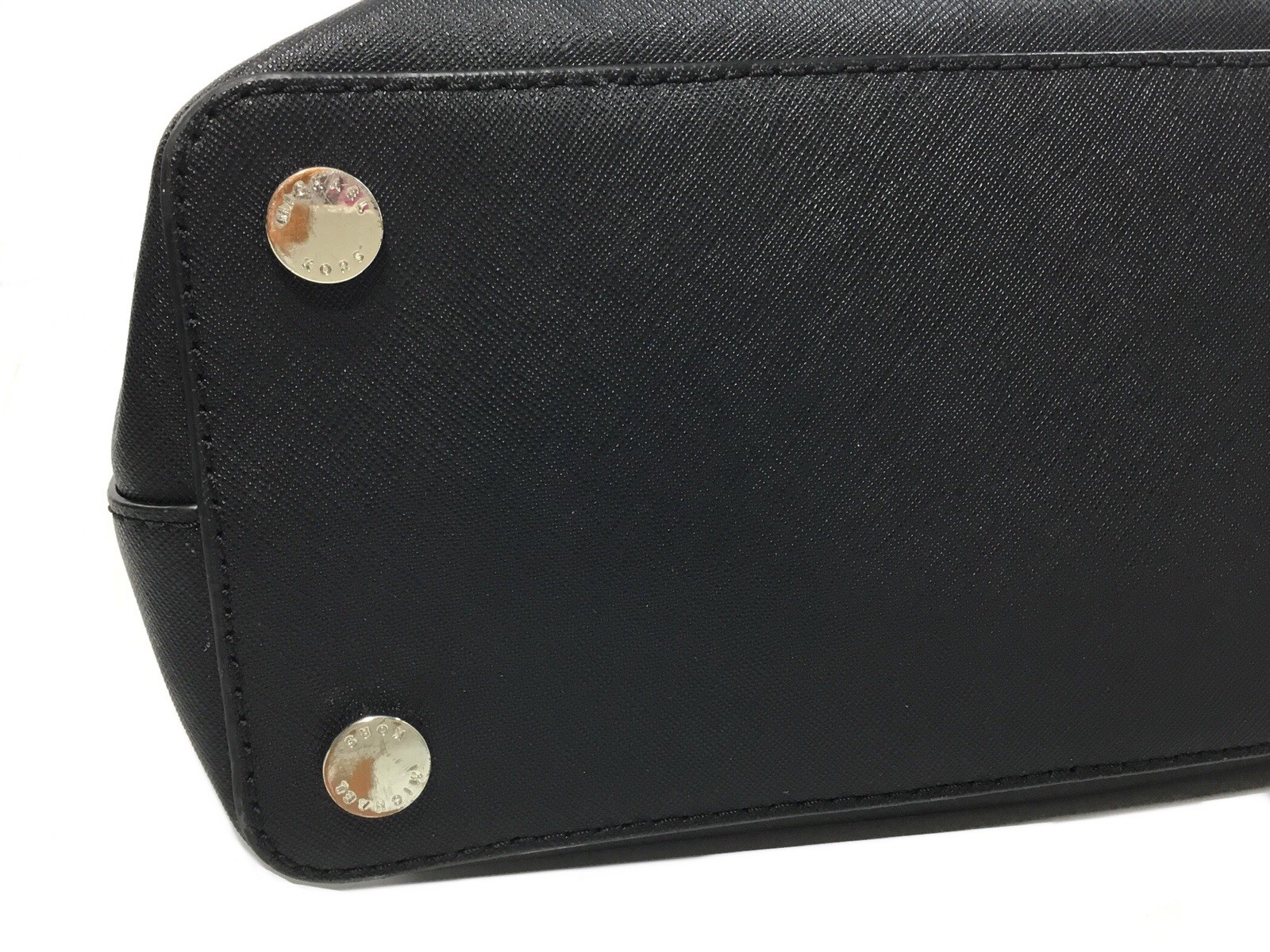 MICHAEL Michael Kors Savannah Large Satchel (Pearl Grey/Black) 30F7SS7S3T-PGBLK