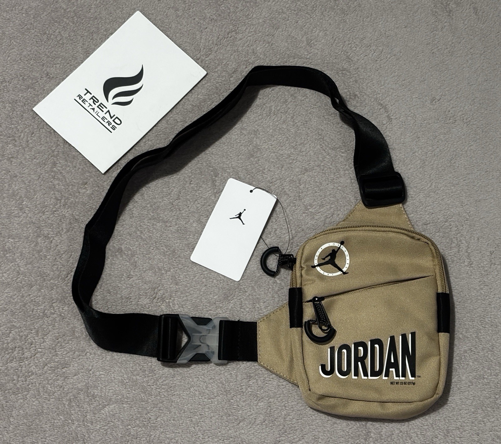 Nike Air Jordan Hip Bag MVP Flight Jumpman Desert Beige 0.5L Small 7A0739-X6A