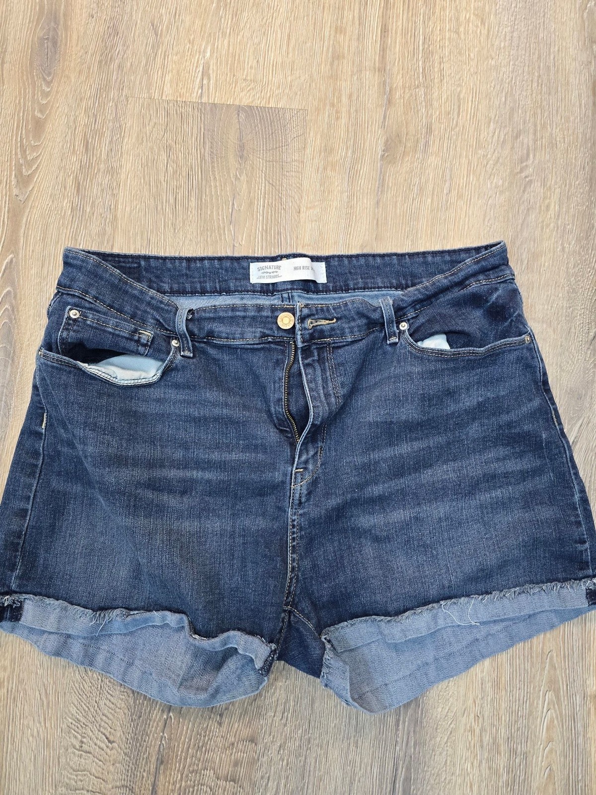 Signature by Levi Strauss & Co. Women’s High Rise Denim Cut-Off Shorts
