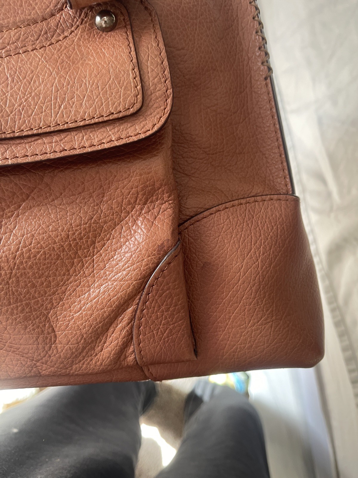 CELINE Boogie Bag Brown Leather Handbag