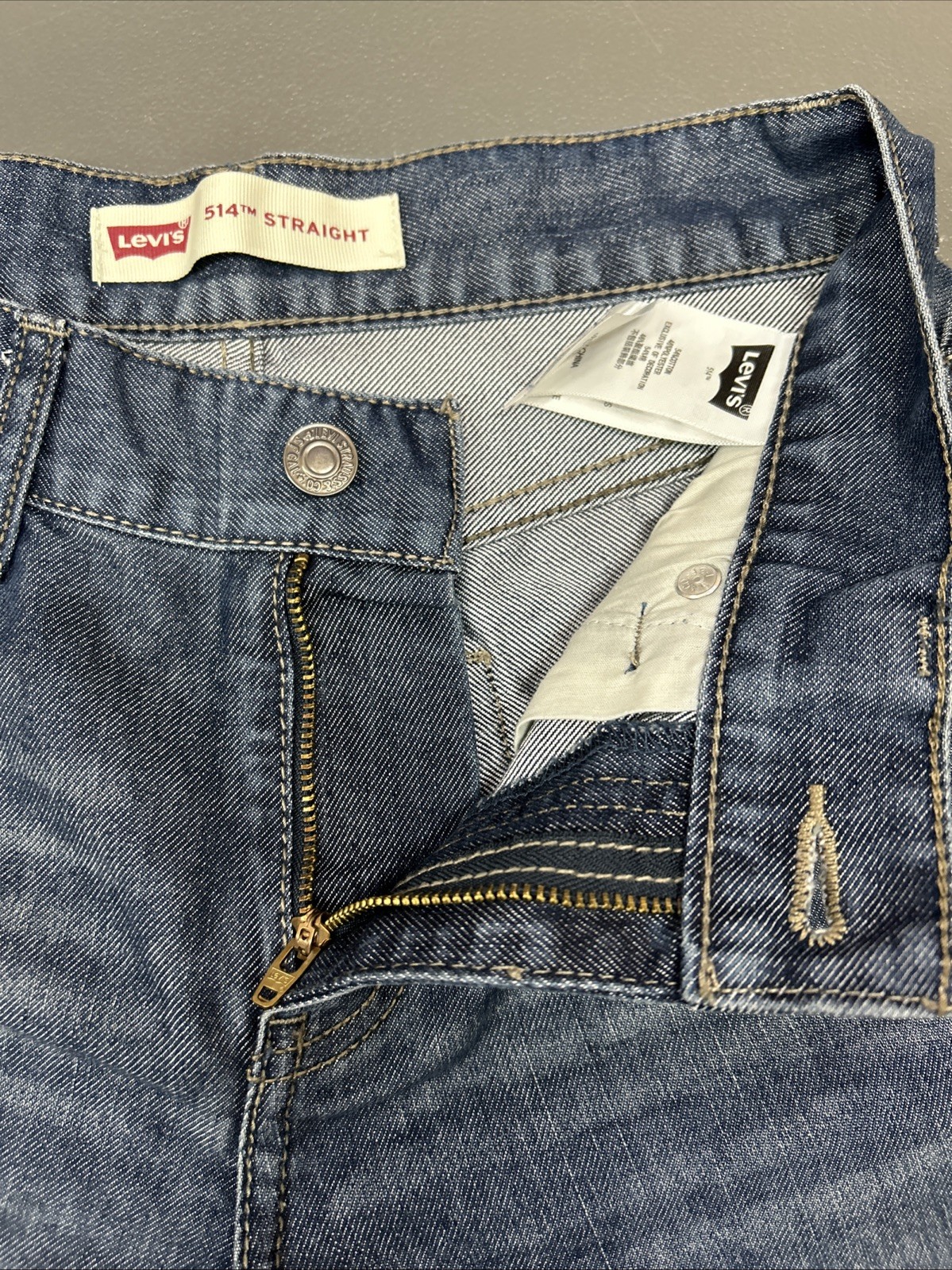 Levi’s 514 Red Tab Jeans Women’s 14 Reg 27×27 Slim Straight Blue Denim Mid Rise