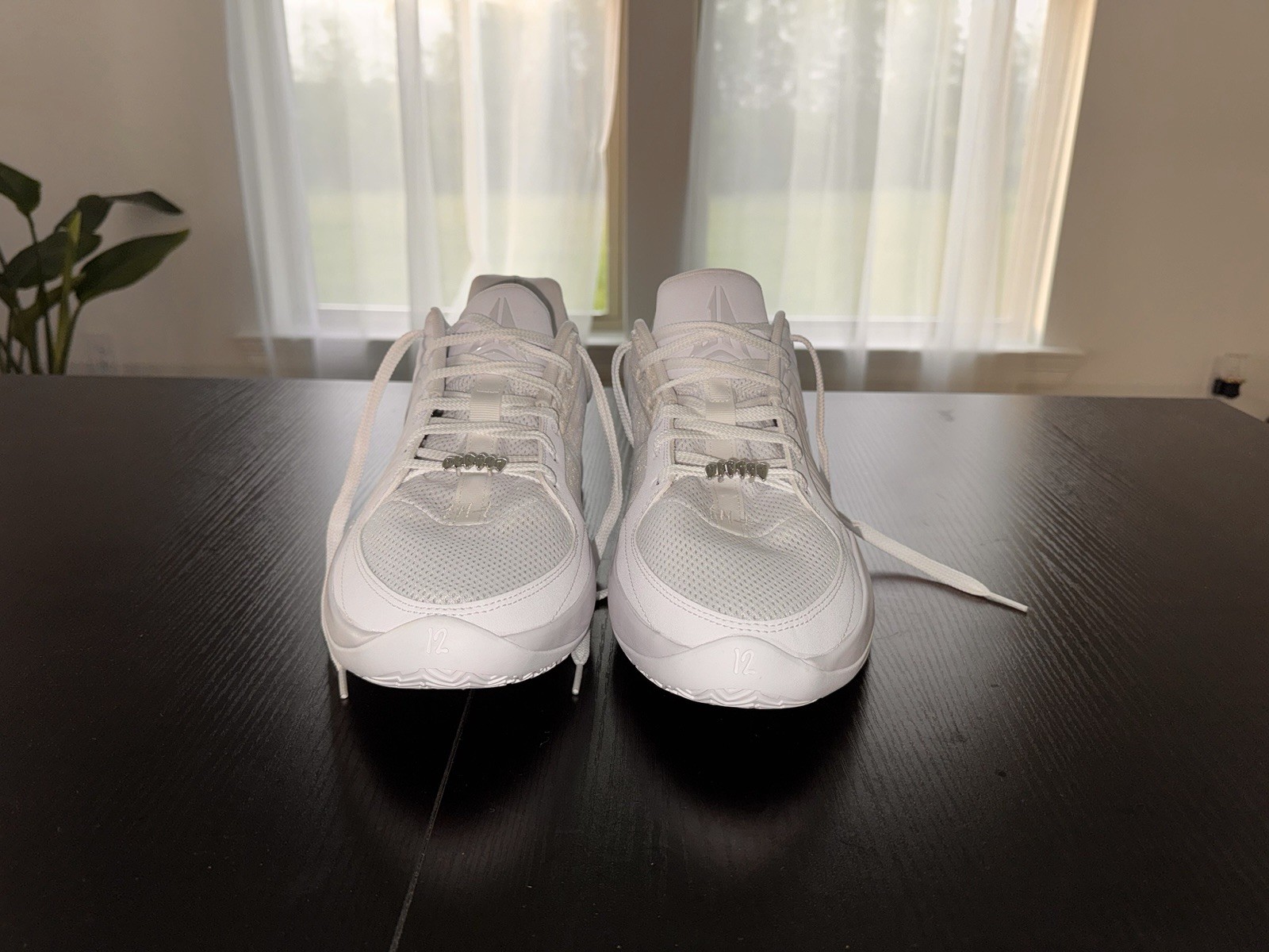 Nike Ja 2 TB Triple White Low Top Mesh Lace-Up Men’s 15