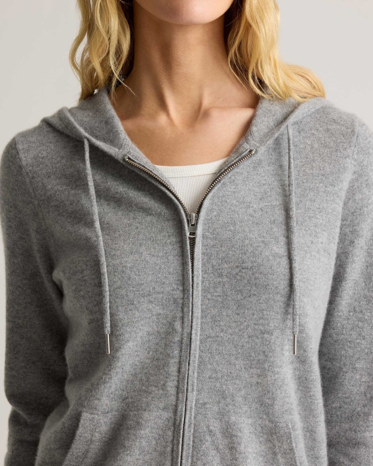 NWT Quince Mongolian Cashmere Full-Zip Hoodie Sweater