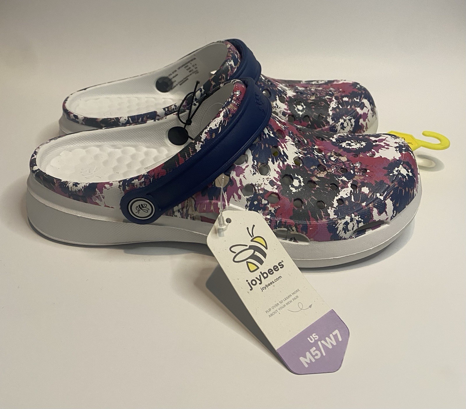 NEW joybees Active Clog (Tie Dye) Unisex Men 5/Women 7